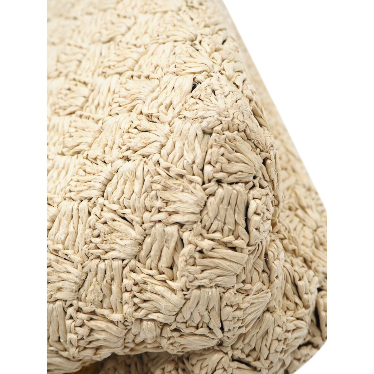 Prada Raffia Satchel — Beige