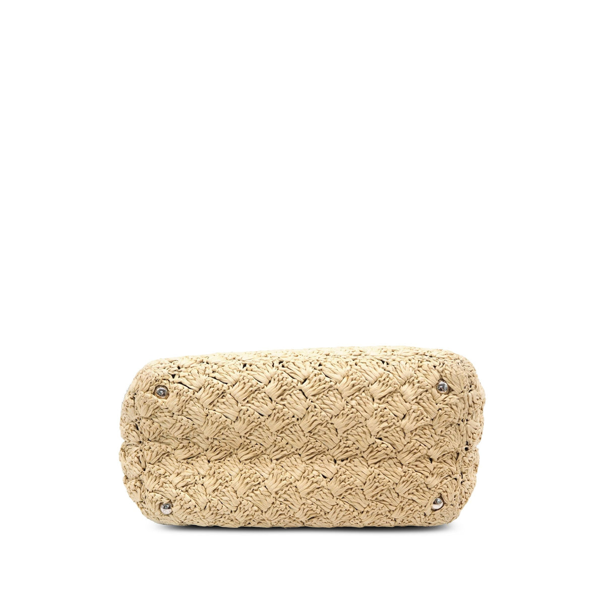 Prada Raffia Satchel — Beige
