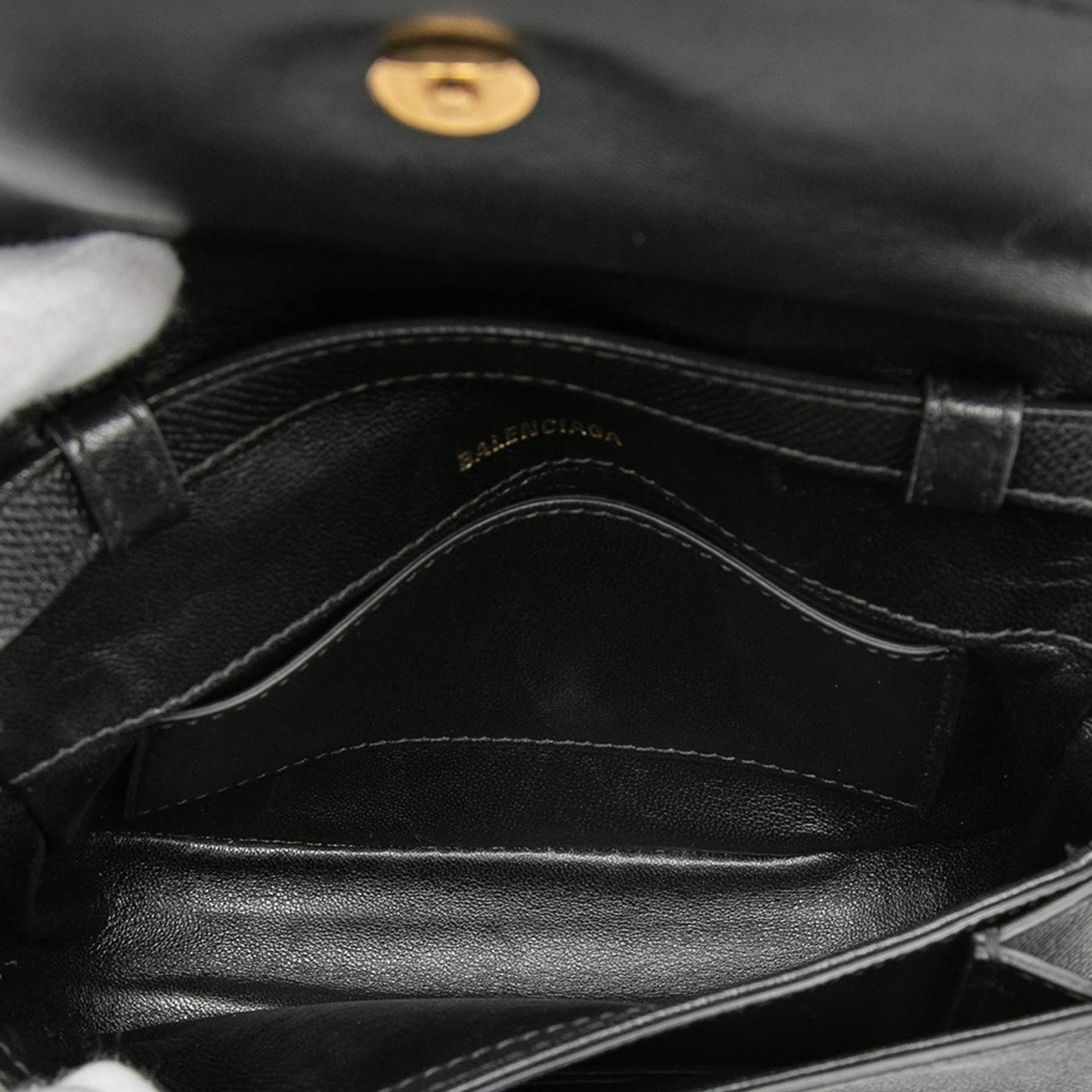 Balenciaga Grained Calfskin Logo Ville Day Crossbody XS