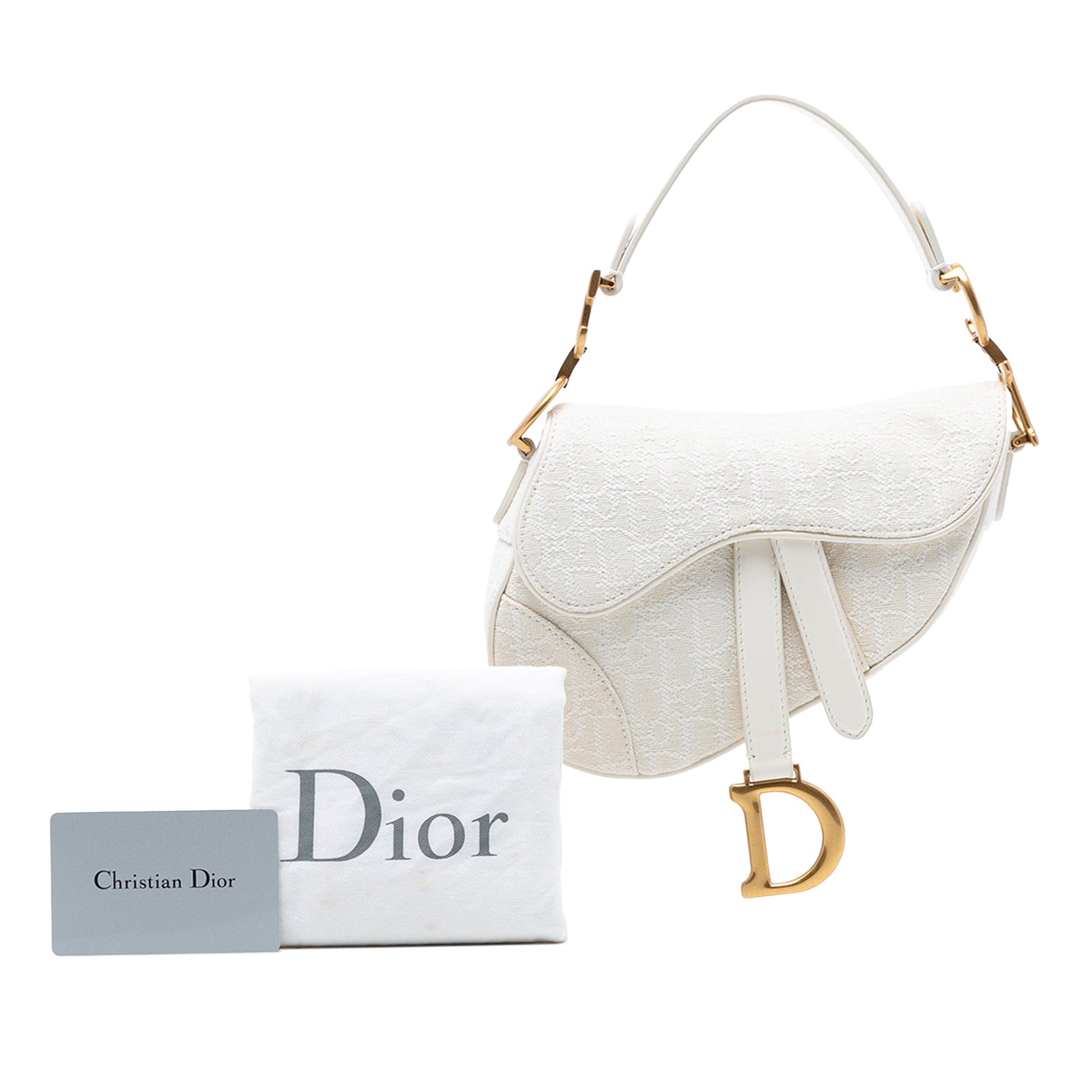 Dior Mini Oblique Canvas Saddle Bag