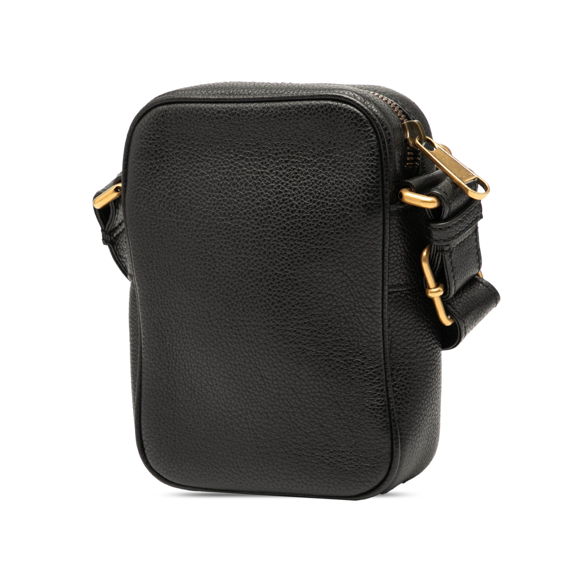 Gucci Mini Grained Calfskin Logo Crossbody