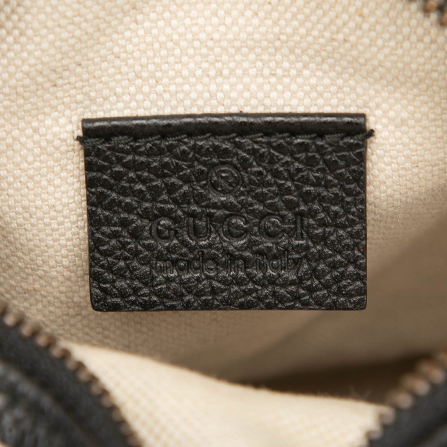 Gucci Mini Grained Calfskin Logo Crossbody