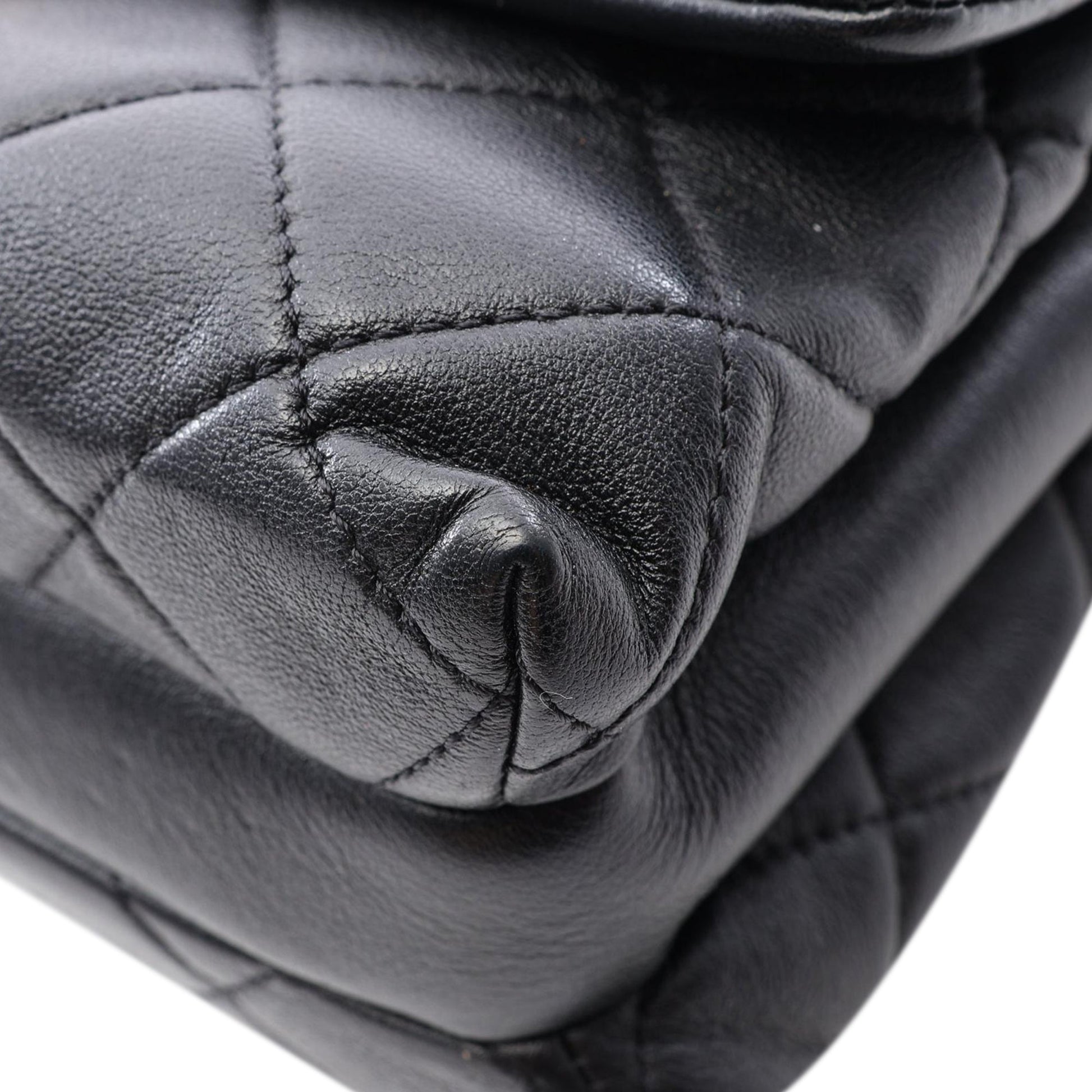 Chanel CC Quilted Lambskin Buckle Flap