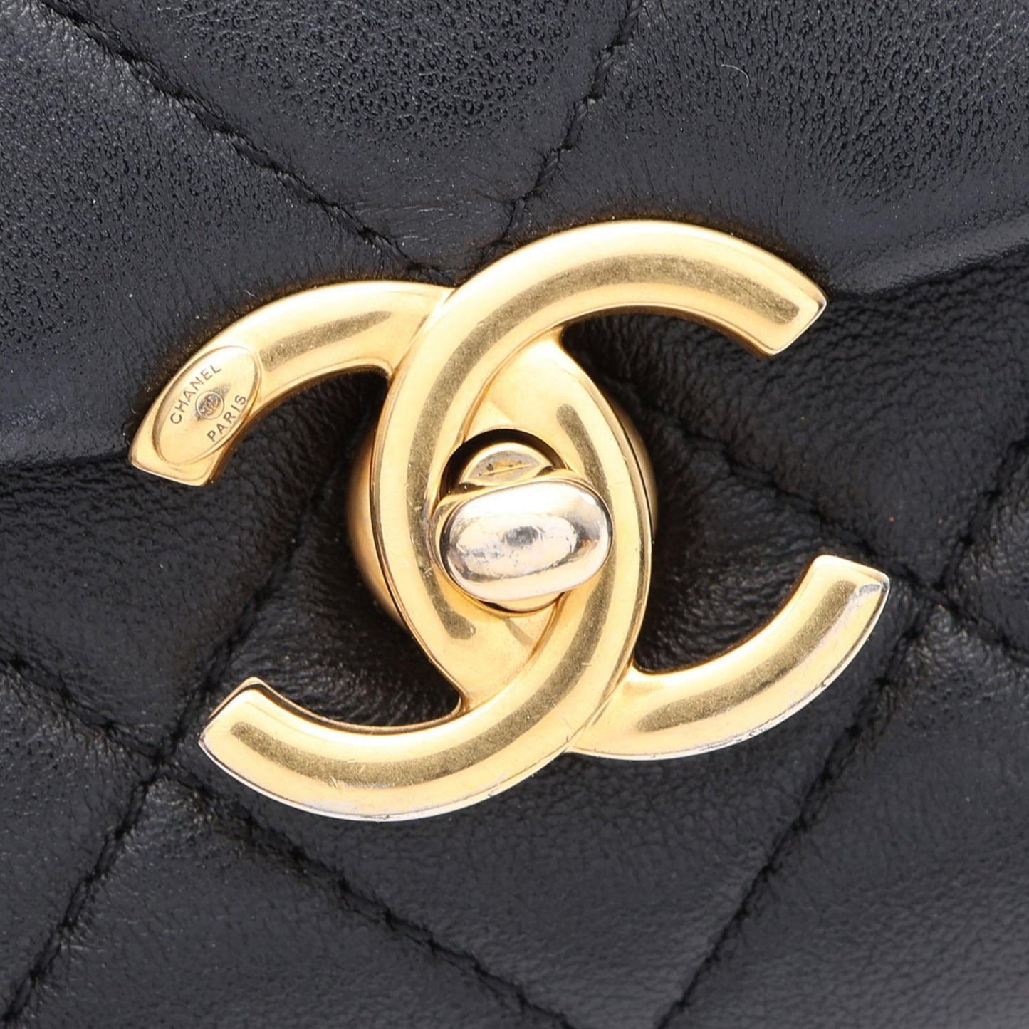Chanel CC Quilted Lambskin Buckle Flap