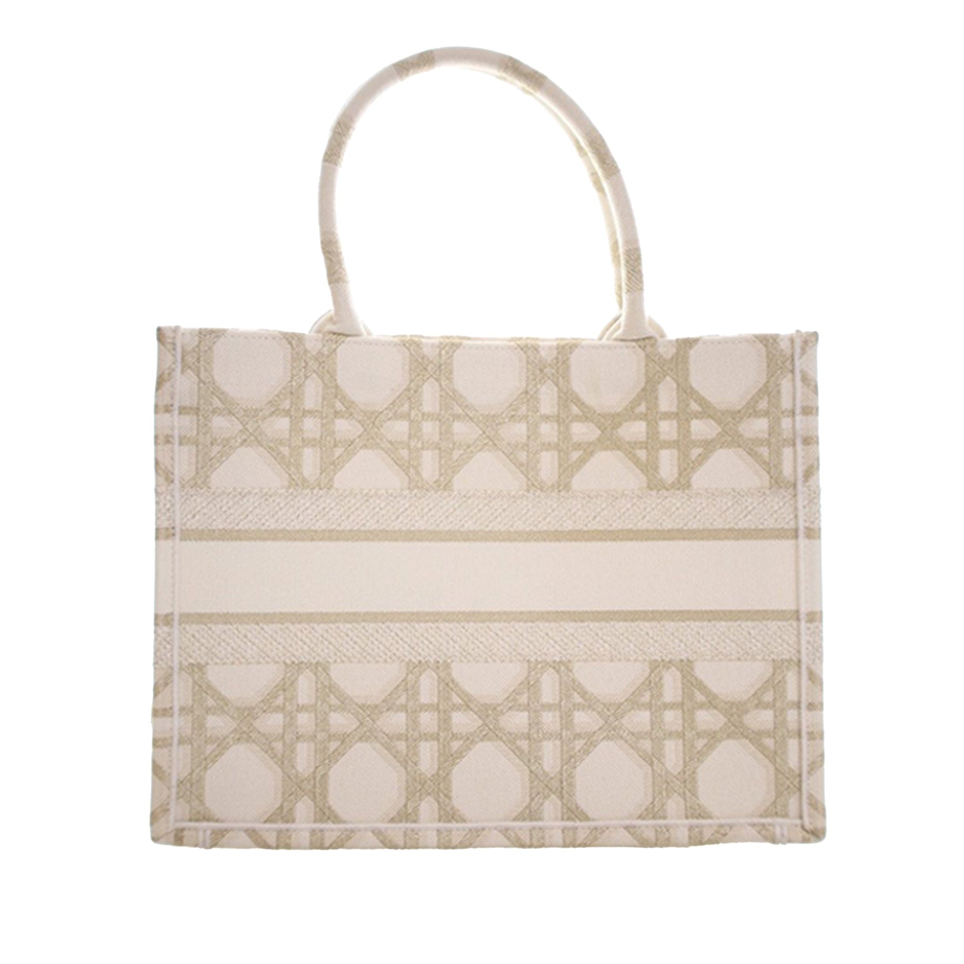 Dior Medium Embroidered Canvas Cannage Book Tote