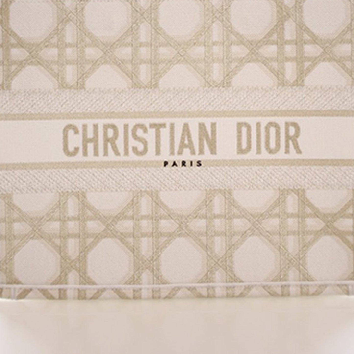 Dior Medium Embroidered Canvas Cannage Book Tote