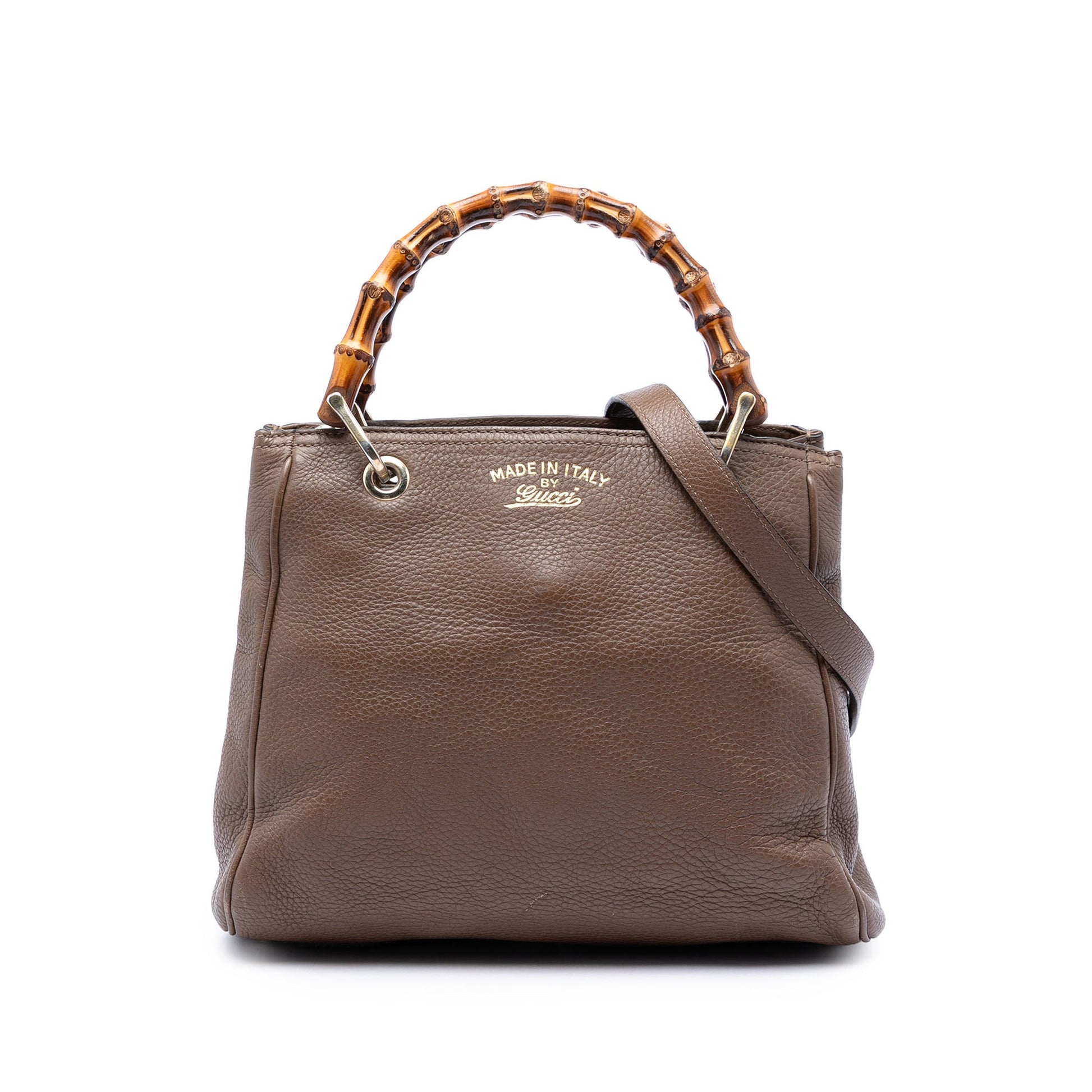 Gucci Small Calfskin Bamboo Shopper Satchel