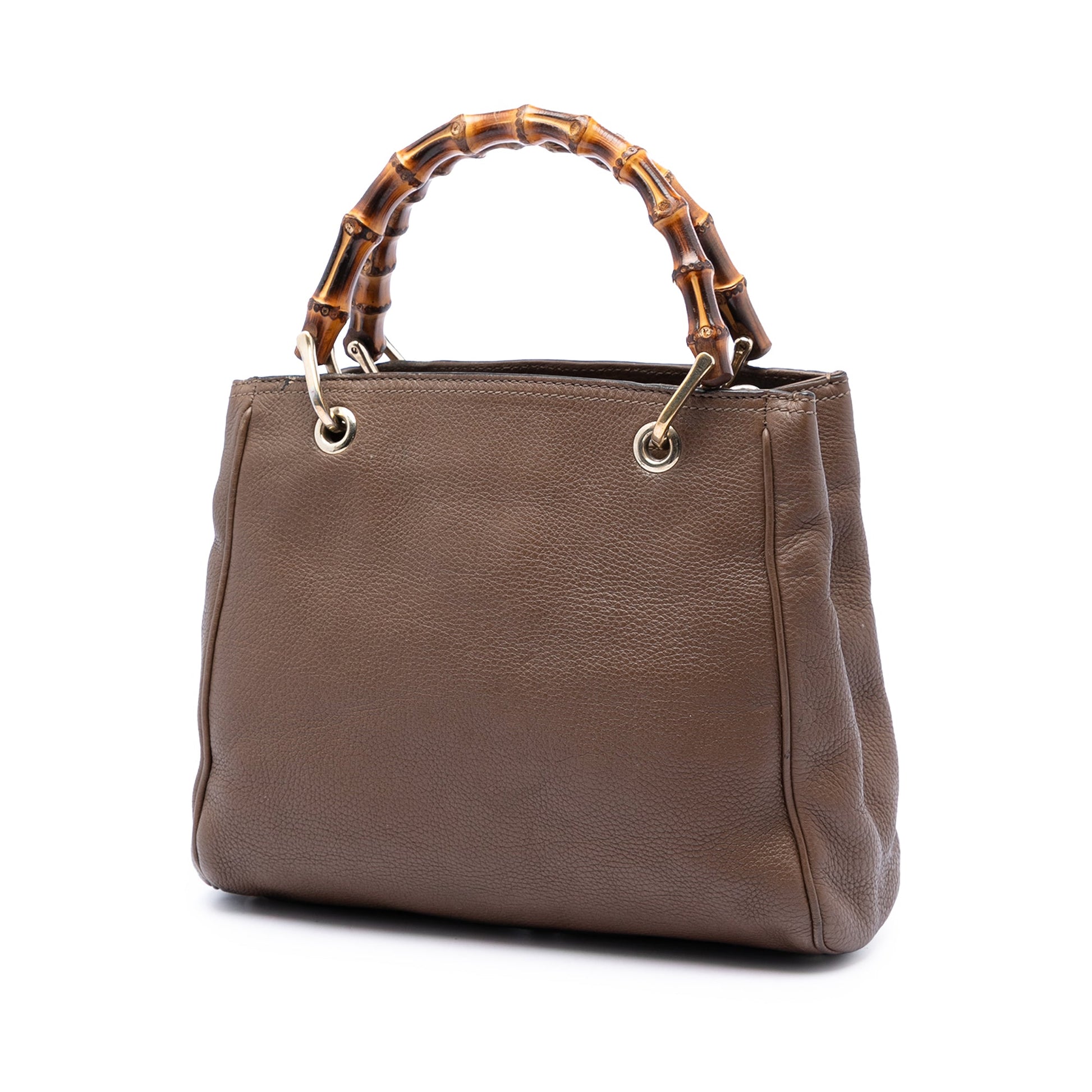 Gucci Small Calfskin Bamboo Shopper Satchel