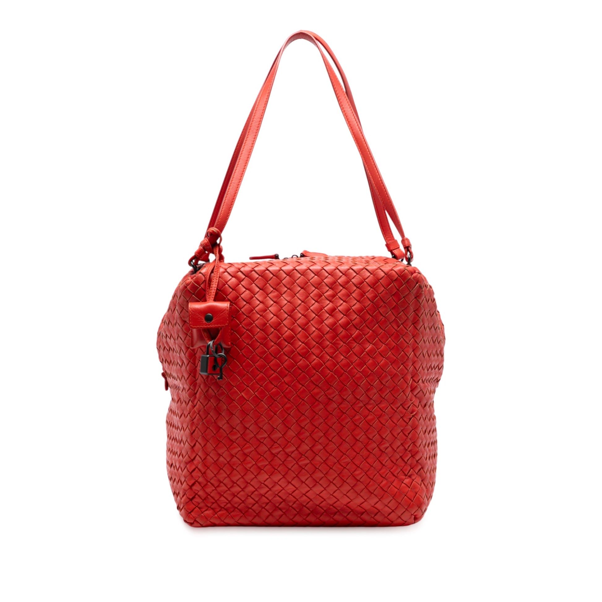 Bottega Veneta Nappa Intrecciato Cube Shoulder Bag