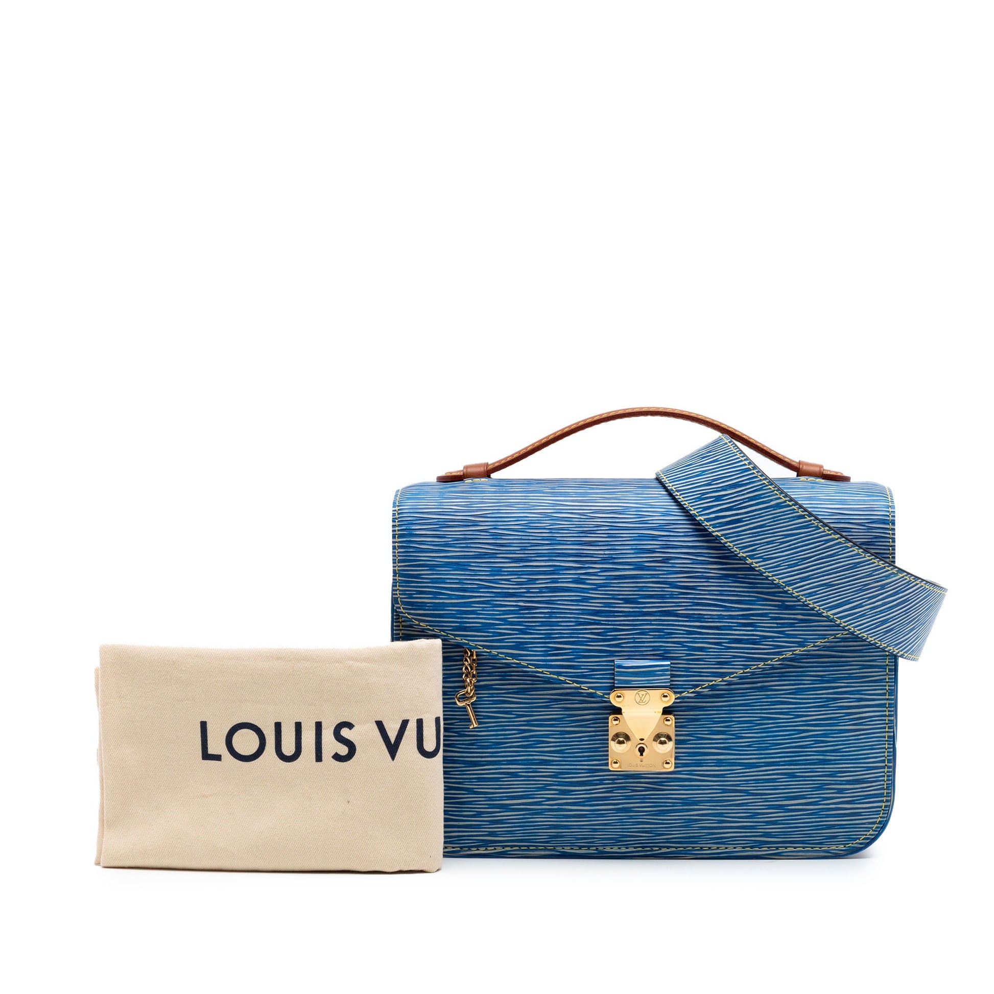 Louis Vuitton Epi Denim and Reverse Monogram Pochette Metis