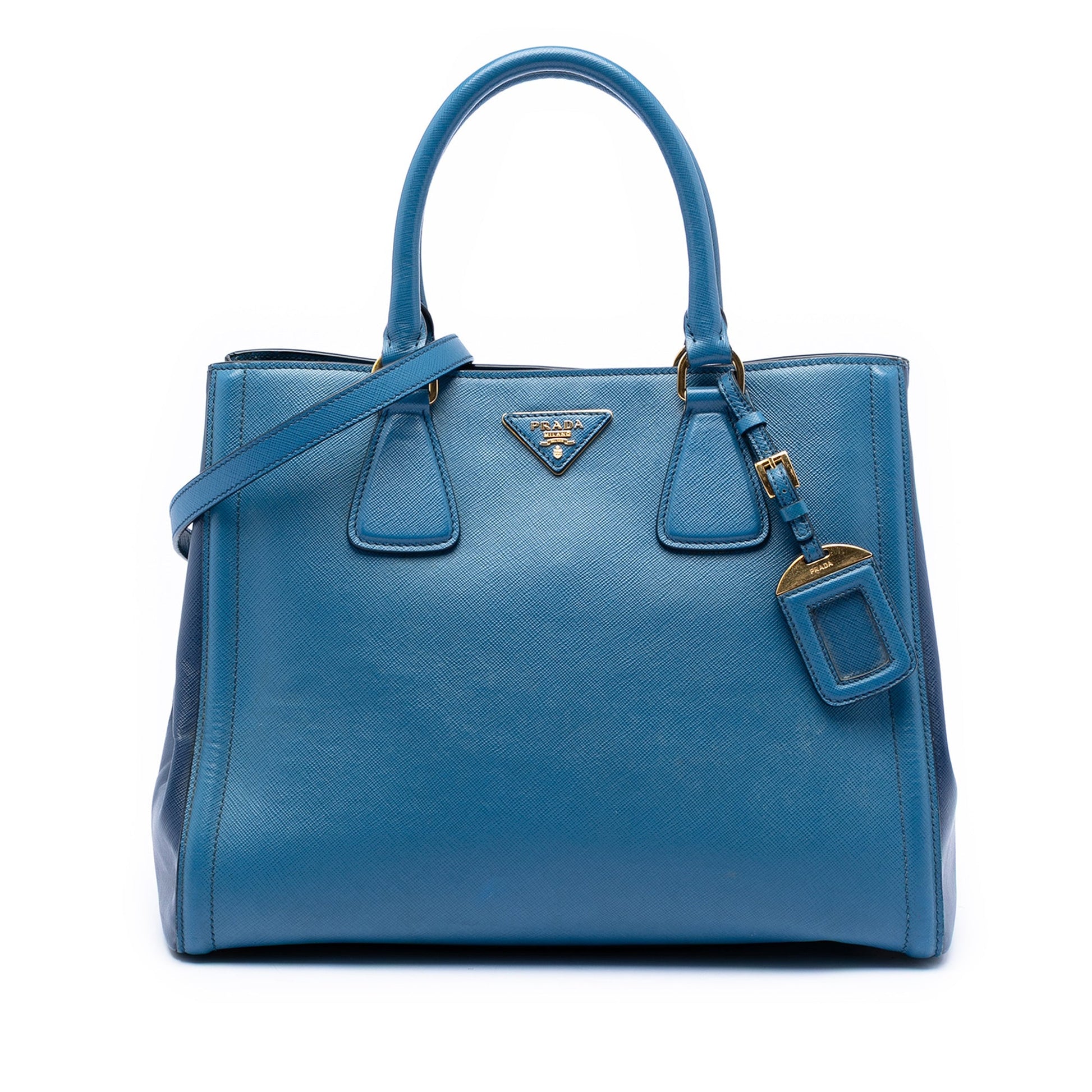 Bicolor Saffiano Lux Galleria Satchel