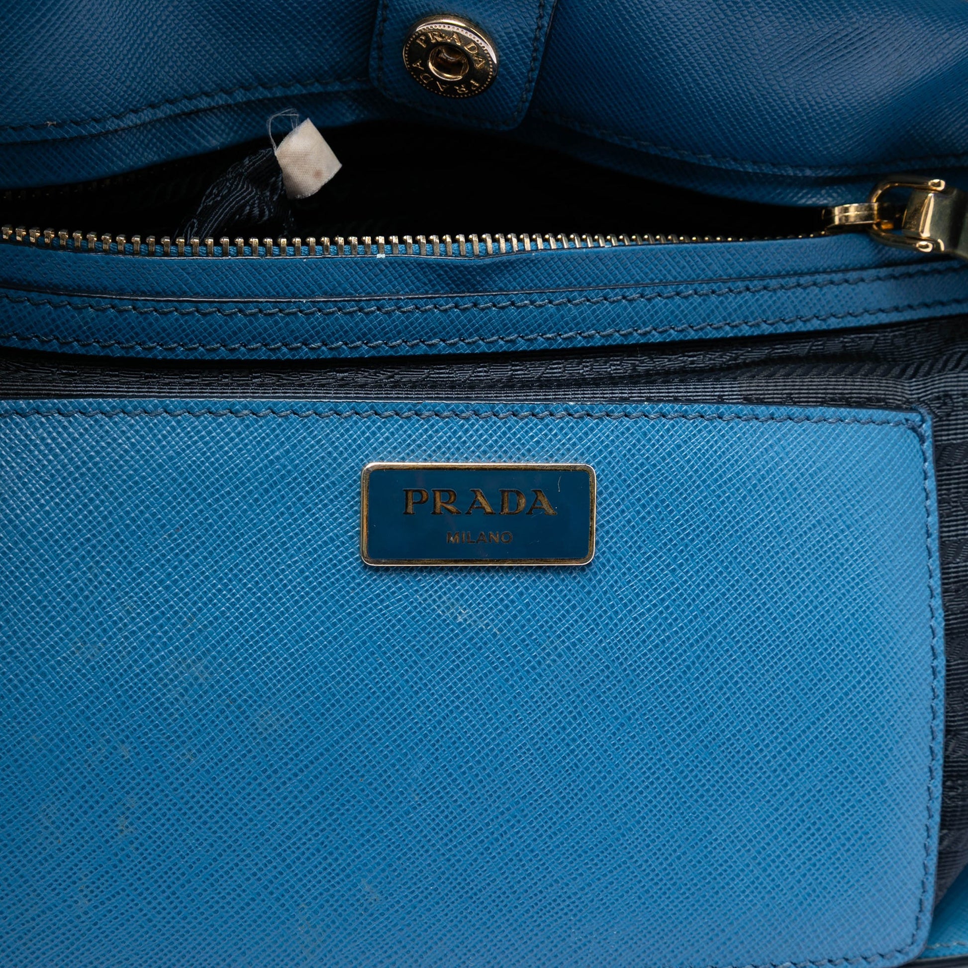 Bicolor Saffiano Lux Galleria Satchel