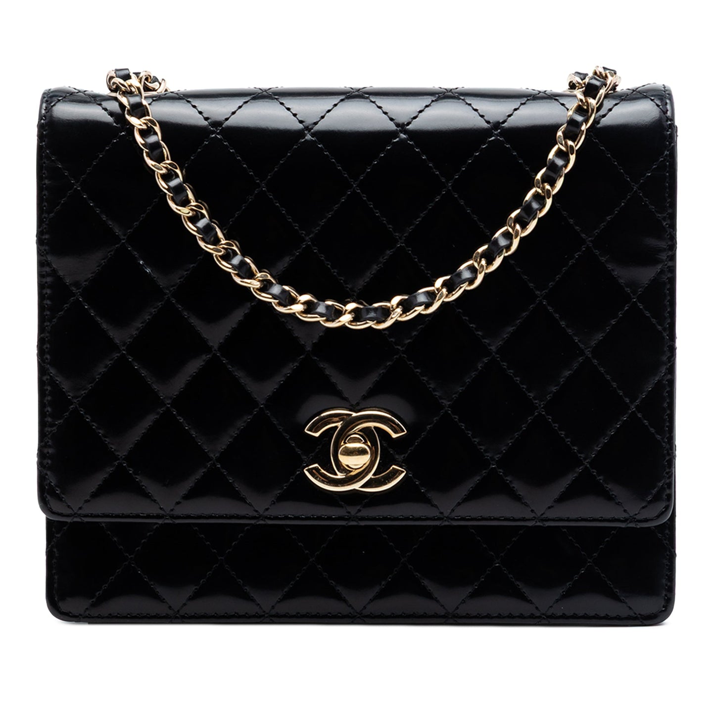 Chanel CC Quilted Patent Square Flap