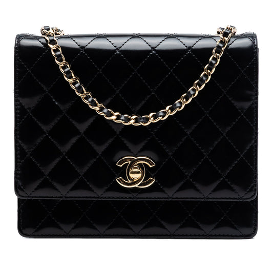 Chanel CC Quilted Patent Square Flap