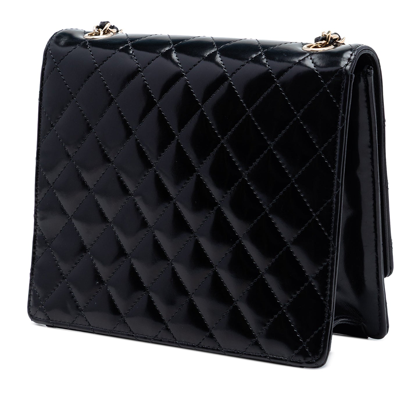 Chanel CC Quilted Patent Square Flap