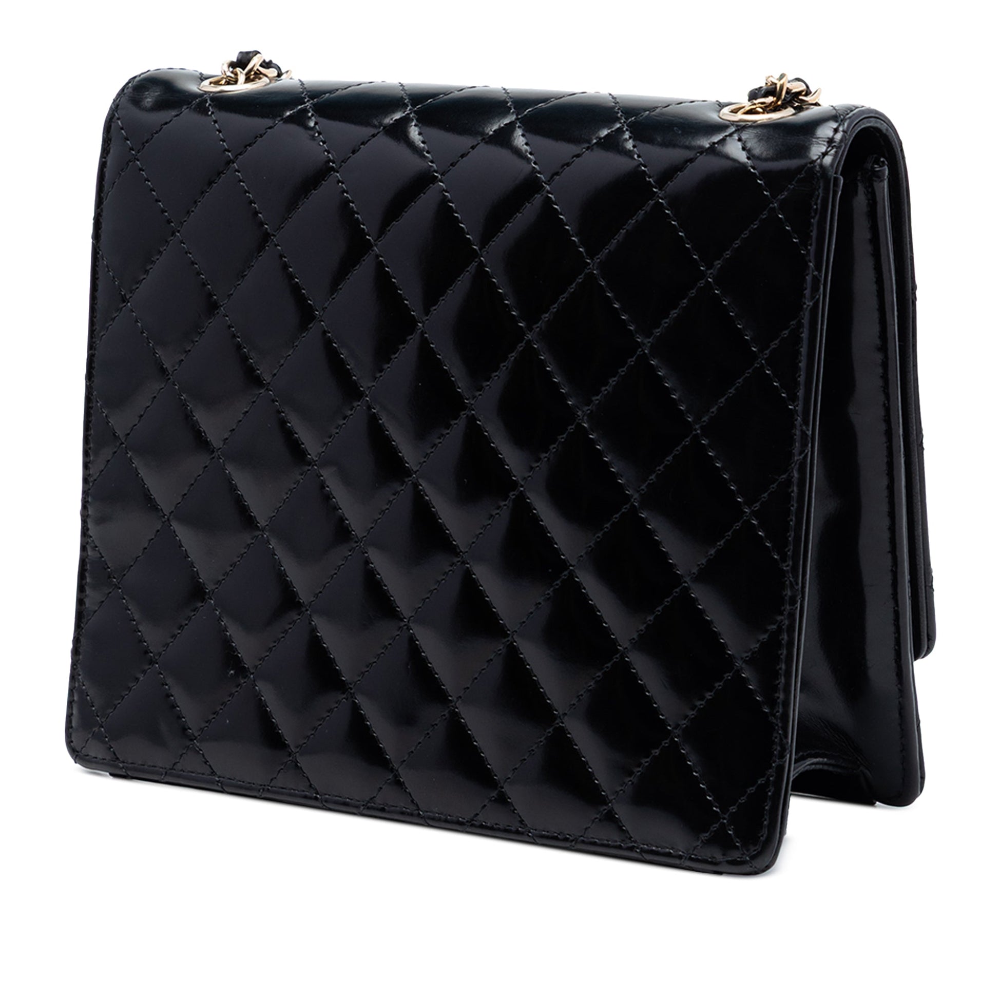 Chanel CC Quilted Patent Square Flap