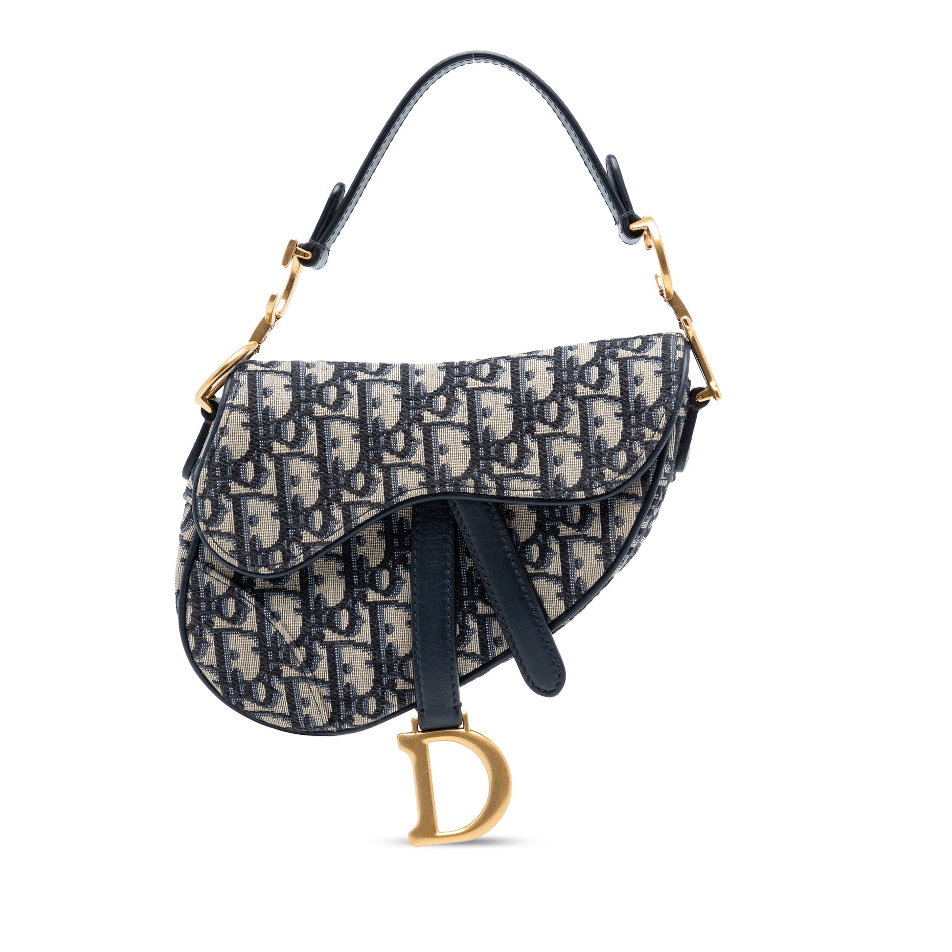 Dior Mini Oblique Canvas Saddle Bag