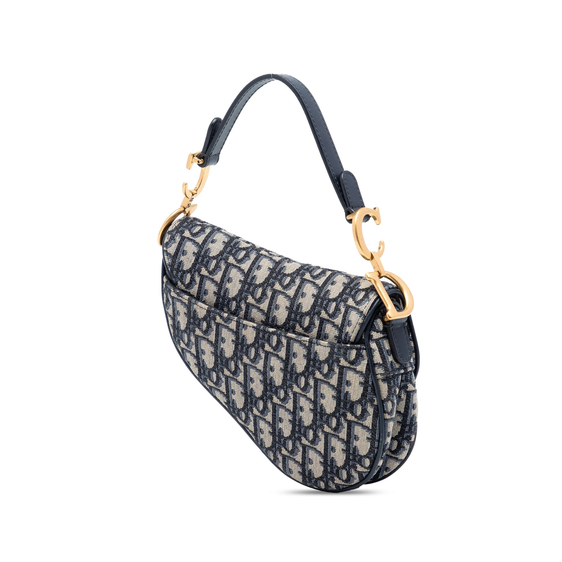 Dior Mini Oblique Canvas Saddle Bag