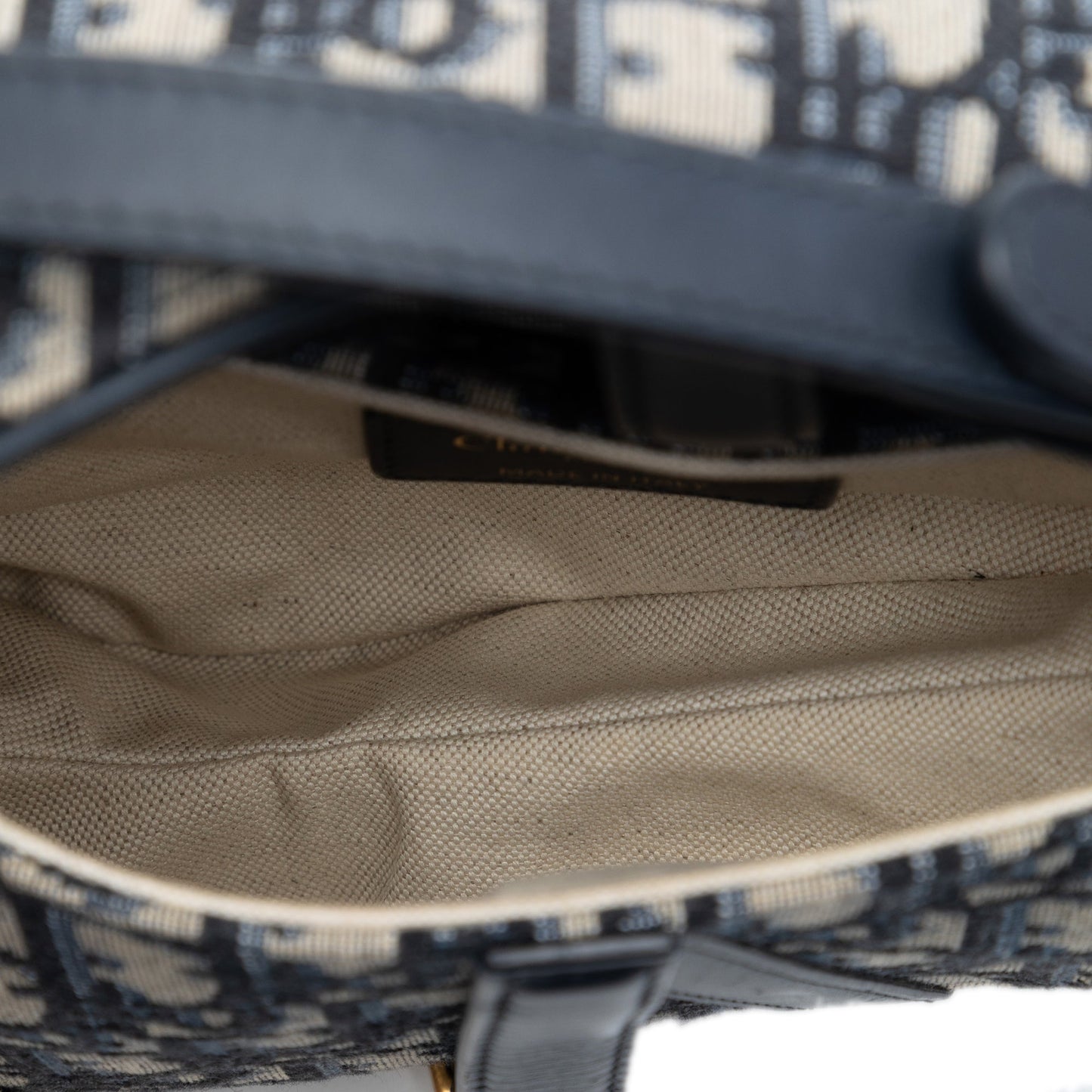 Dior Mini Oblique Canvas Saddle Bag
