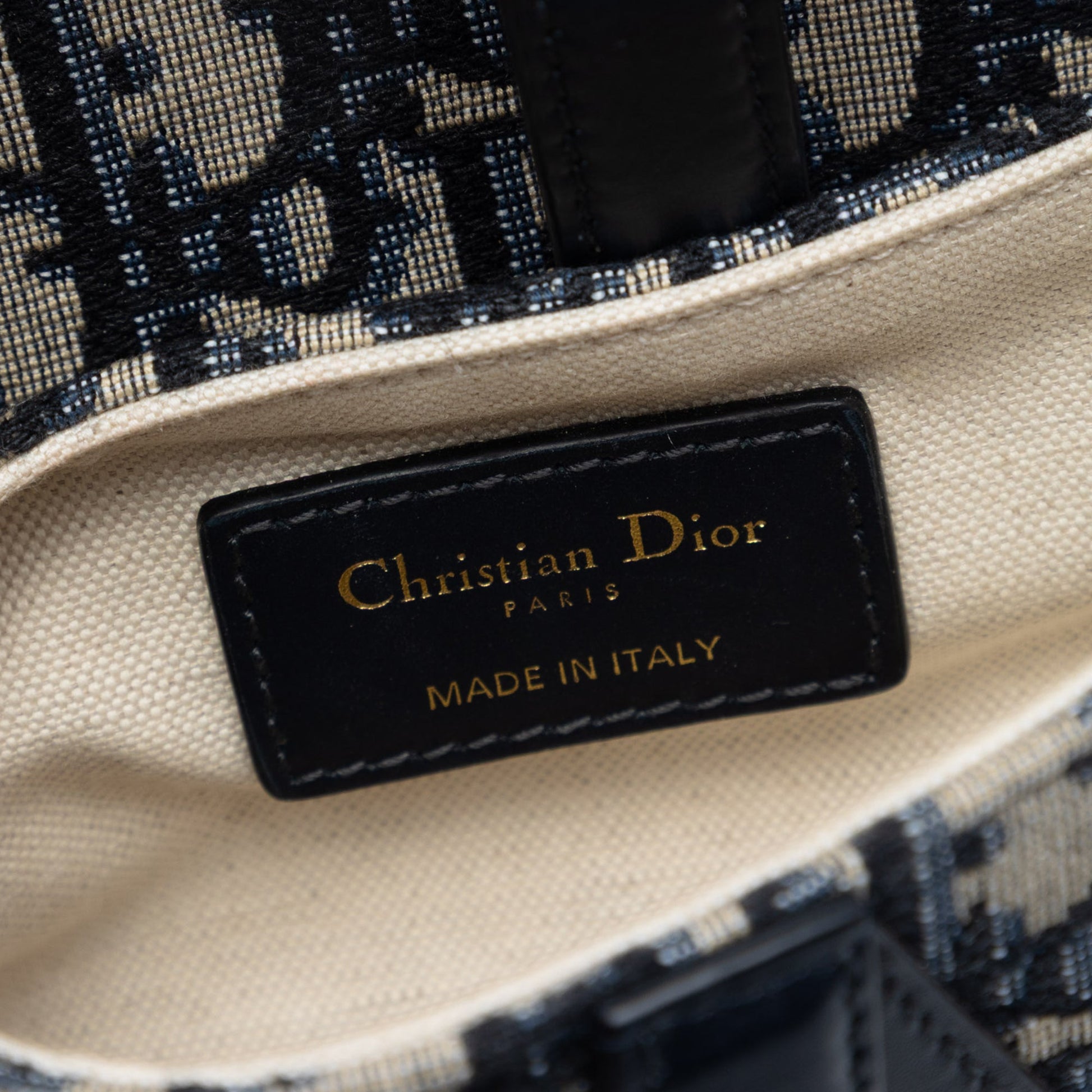 Dior Mini Oblique Canvas Saddle Bag