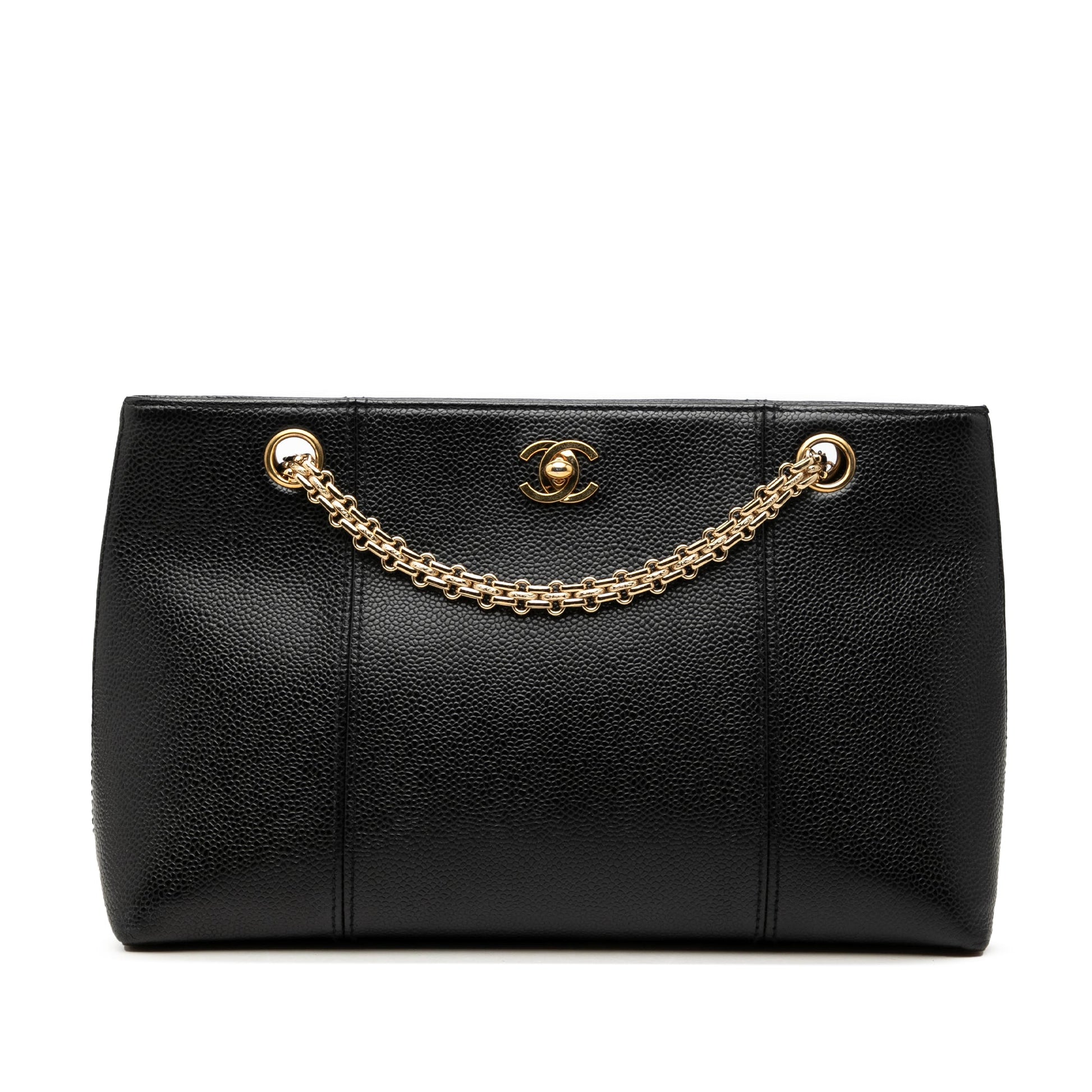 Chanel CC Caviar Chain Shopping Tote