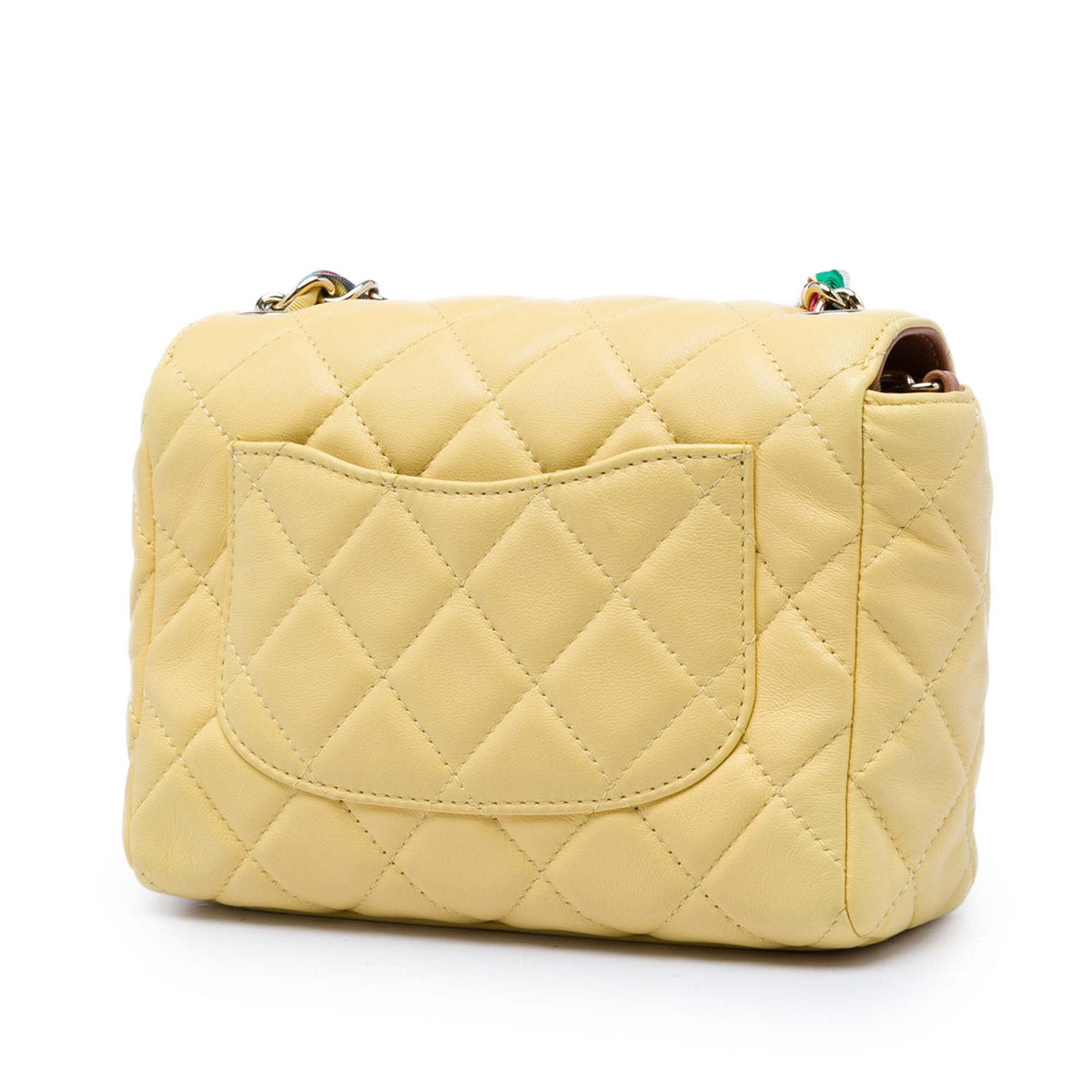 Chanel Small Quilted Lambskin Cocovado Ribbon Chain Flap