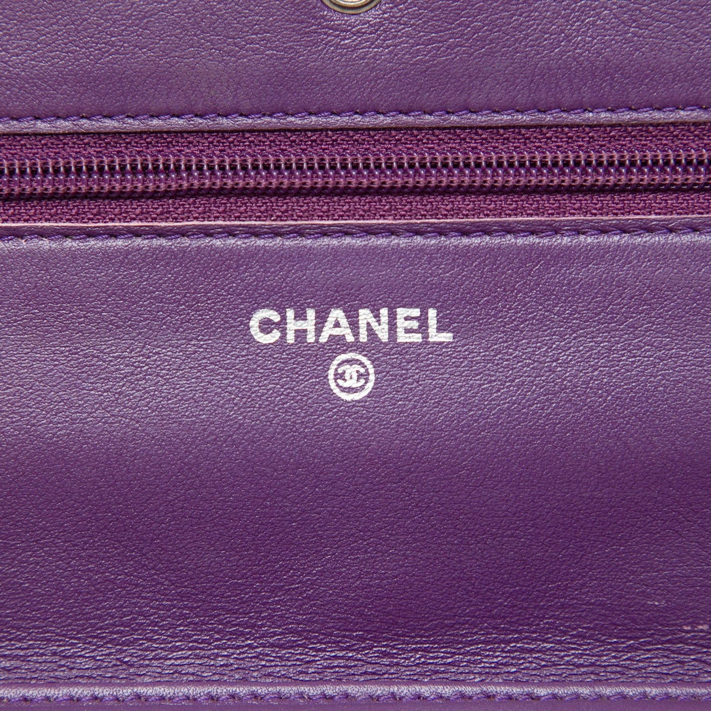 Chanel CC Quilted Patent Brilliant Wallet On Chain