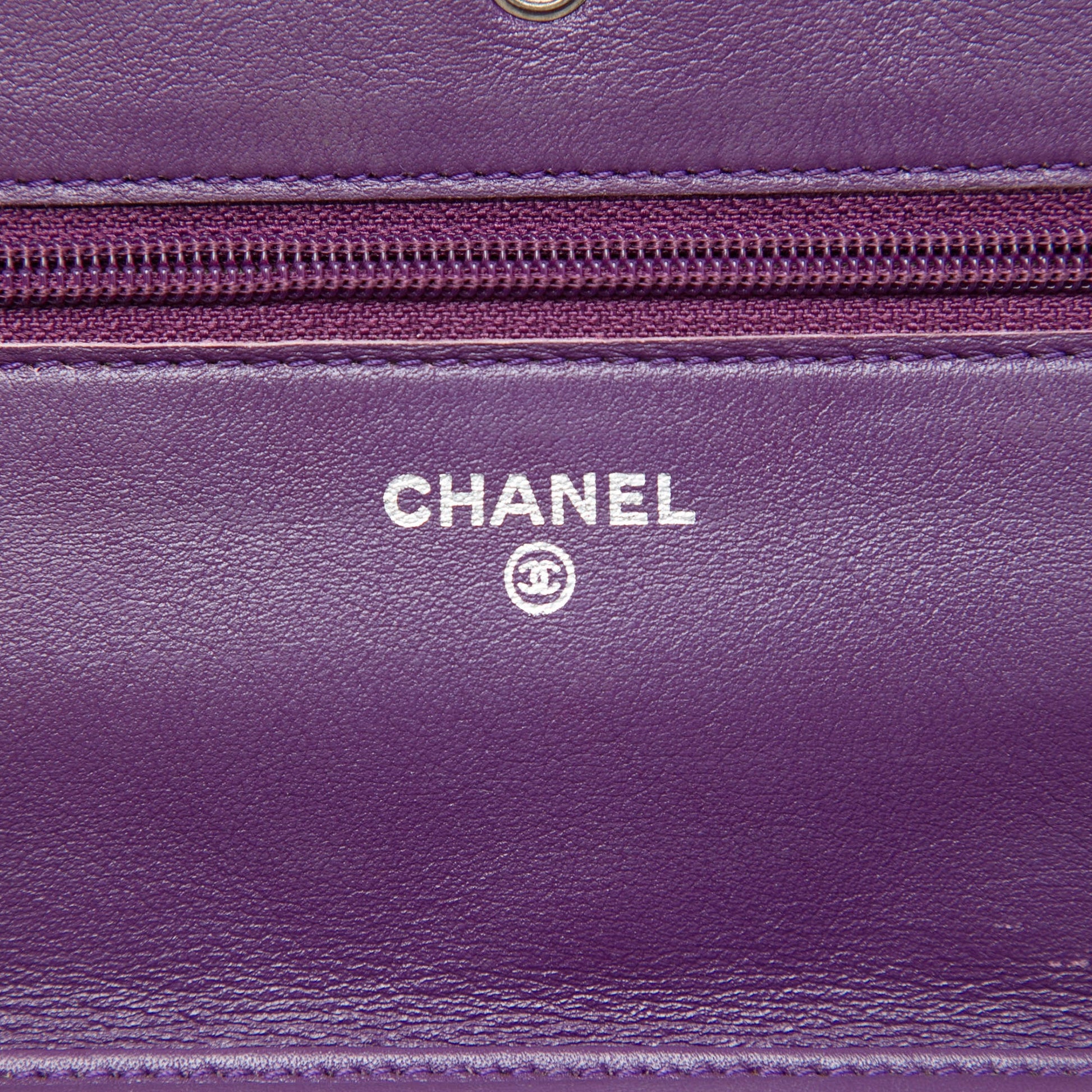 Chanel CC Quilted Patent Brilliant Wallet On Chain