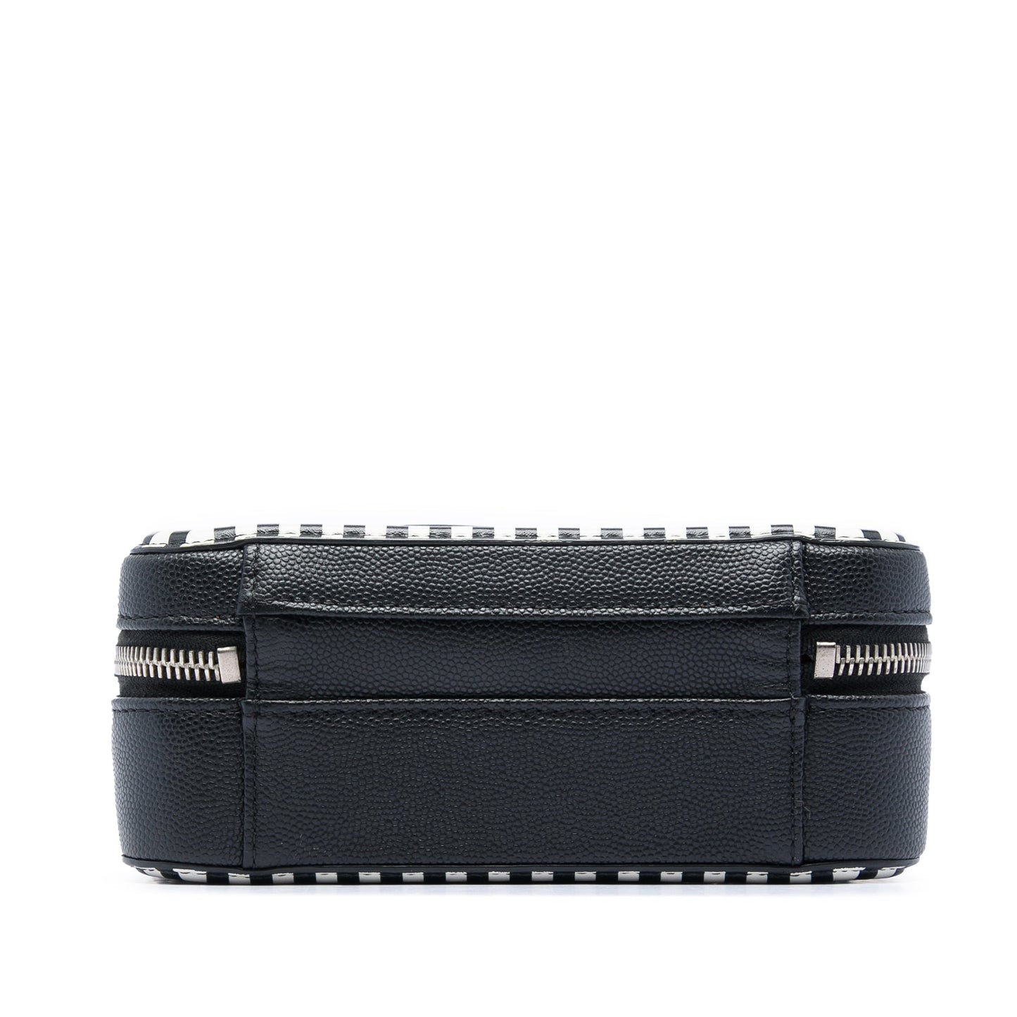Chanel Small Caviar Striped CC Filigree Vanity Case