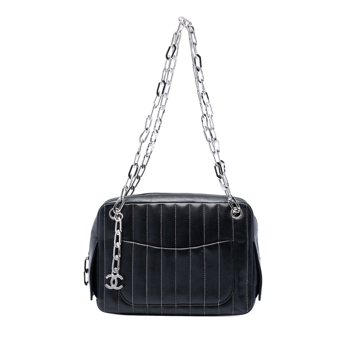 Chanel Small Vertical Quilted Lambskin Mademoiselle Camera Bag