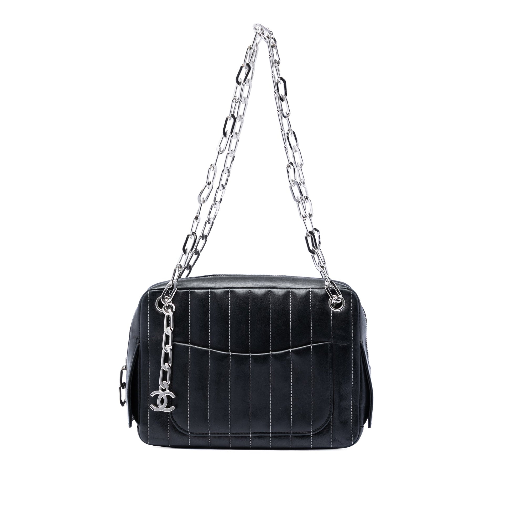 Chanel Small Vertical Quilted Lambskin Mademoiselle Camera Bag