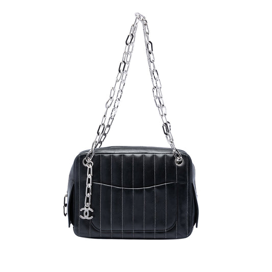 Chanel Small Vertical Quilted Lambskin Mademoiselle Camera Bag