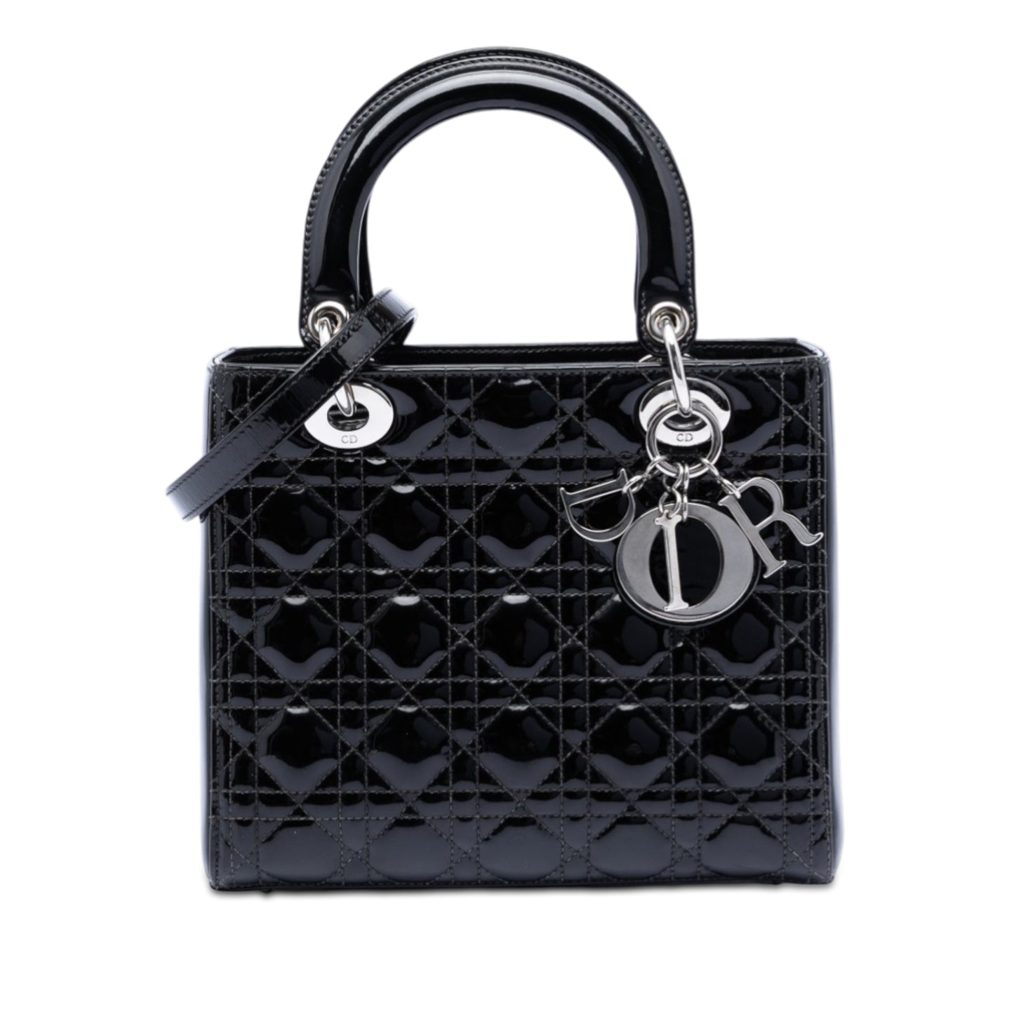 Dior Medium Patent Cannage Lady Dior