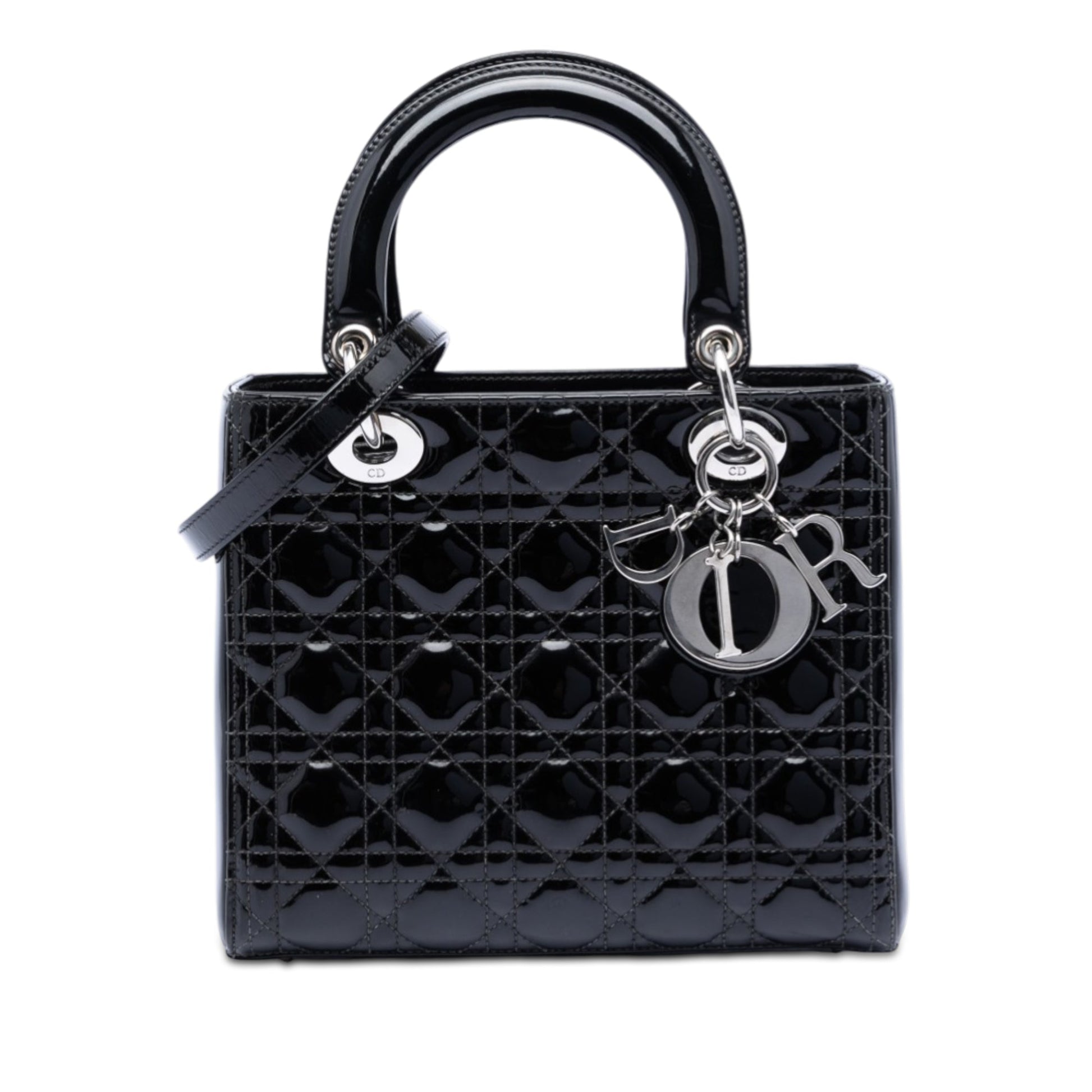 Dior Medium Patent Cannage Lady Dior