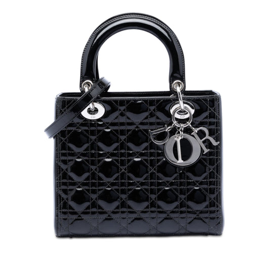 Dior Medium Patent Cannage Lady Dior