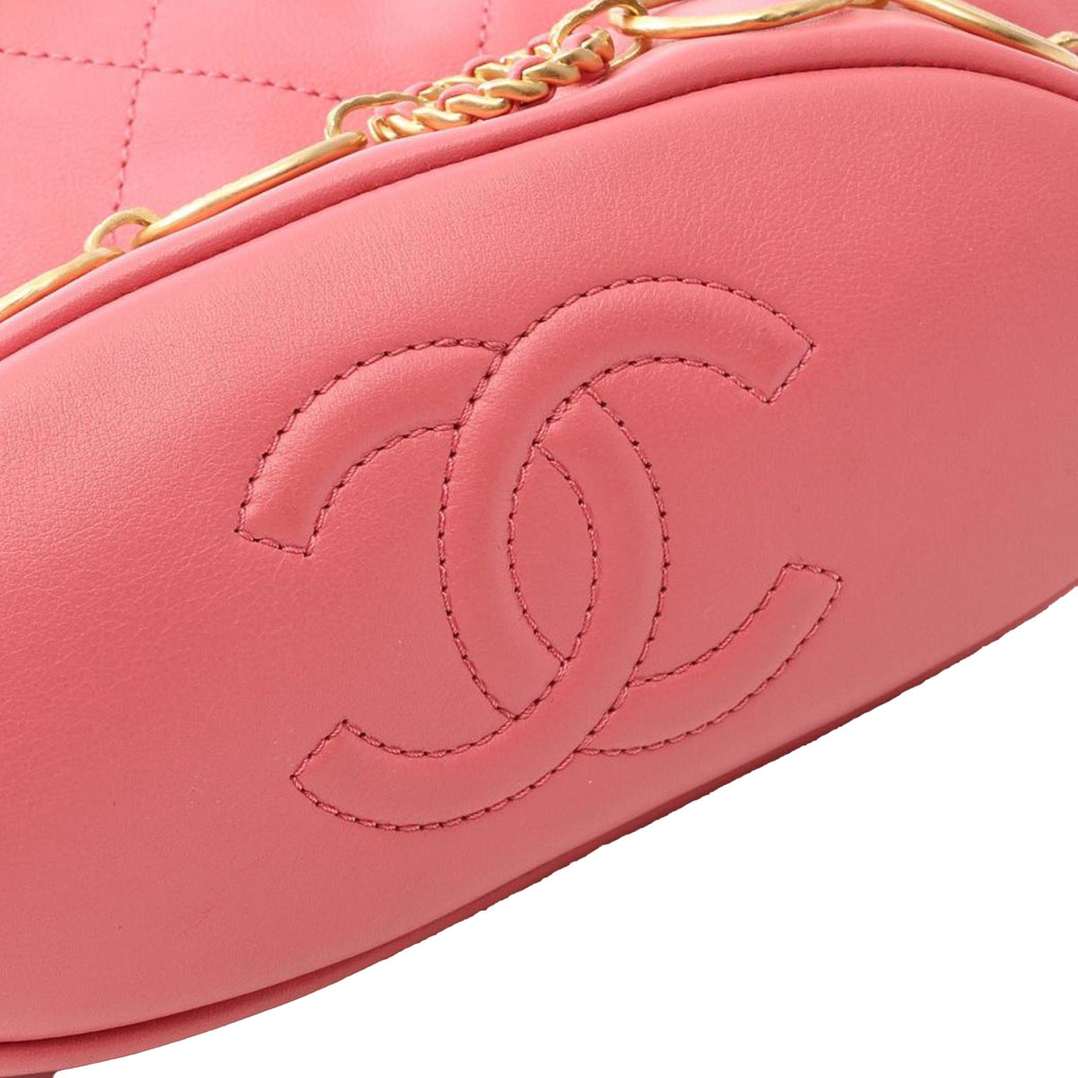 Chanel CC Quilted Lambskin Drawstring Bucket Bag