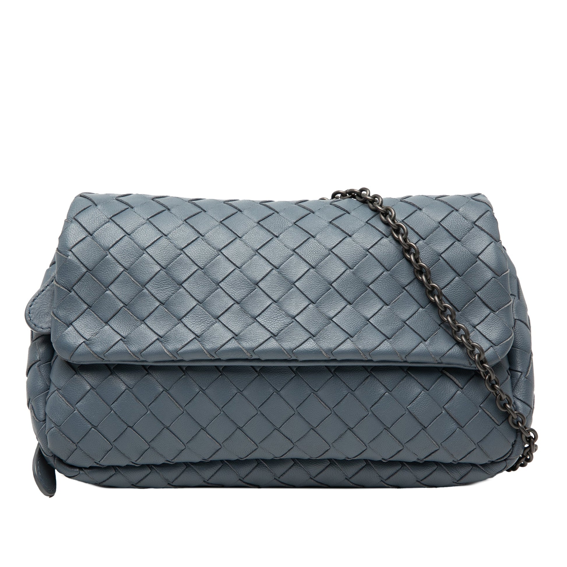 Bottega Veneta Mini Nappa Intrecciato Expandable Chain Flap Crossbody