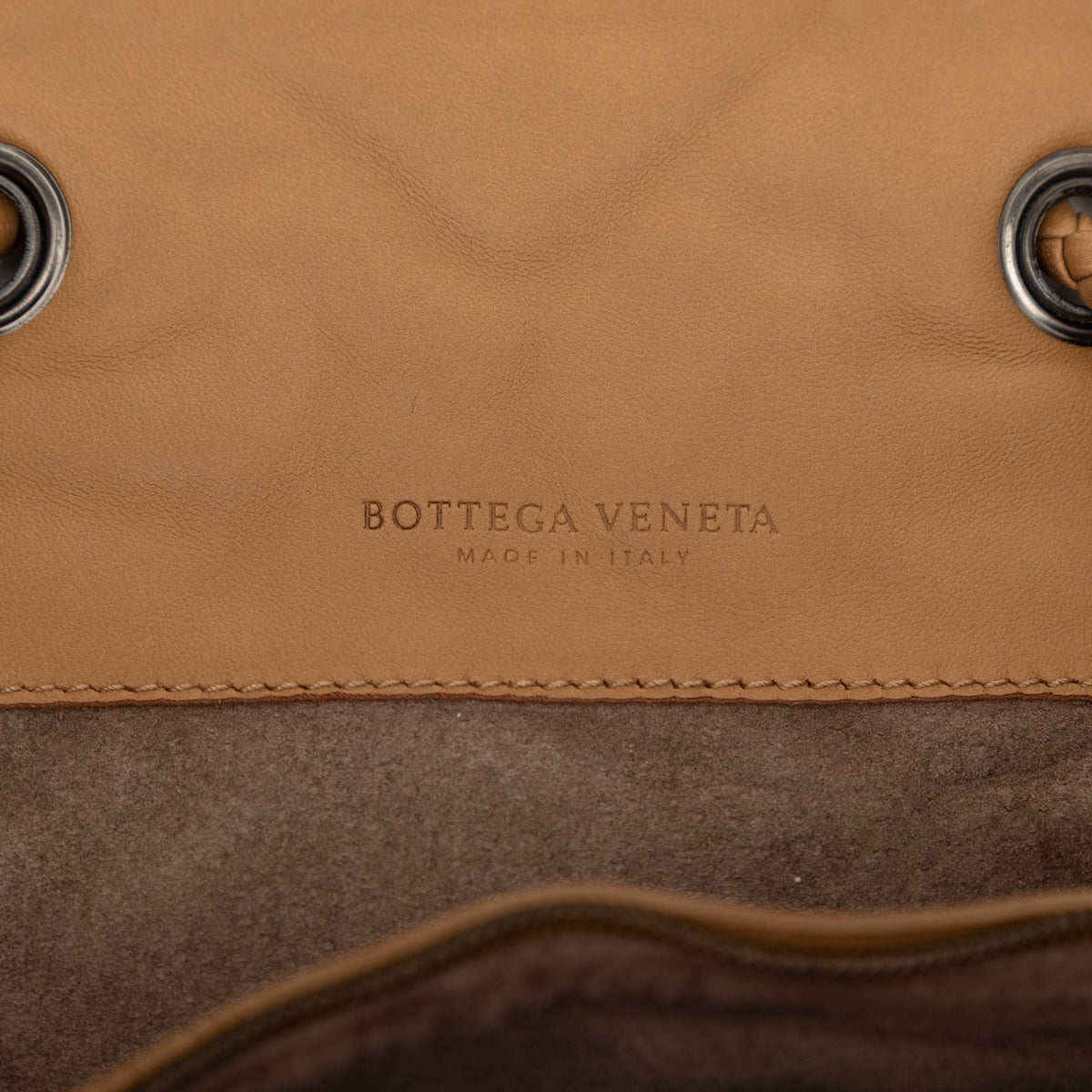 Bottega Veneta Intrecciato Trimmed Leather Croisette Drawstring Tote