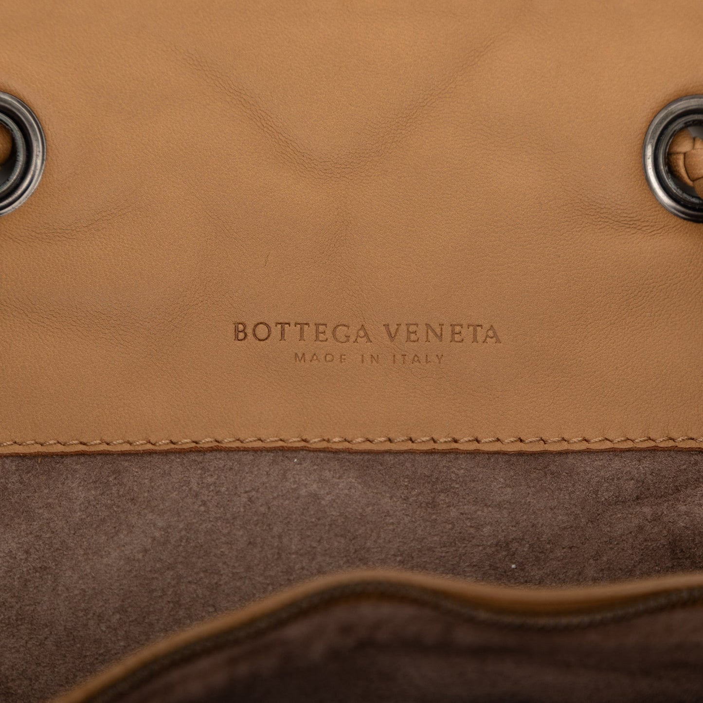Bottega Veneta Intrecciato Trimmed Leather Croisette Drawstring Tote