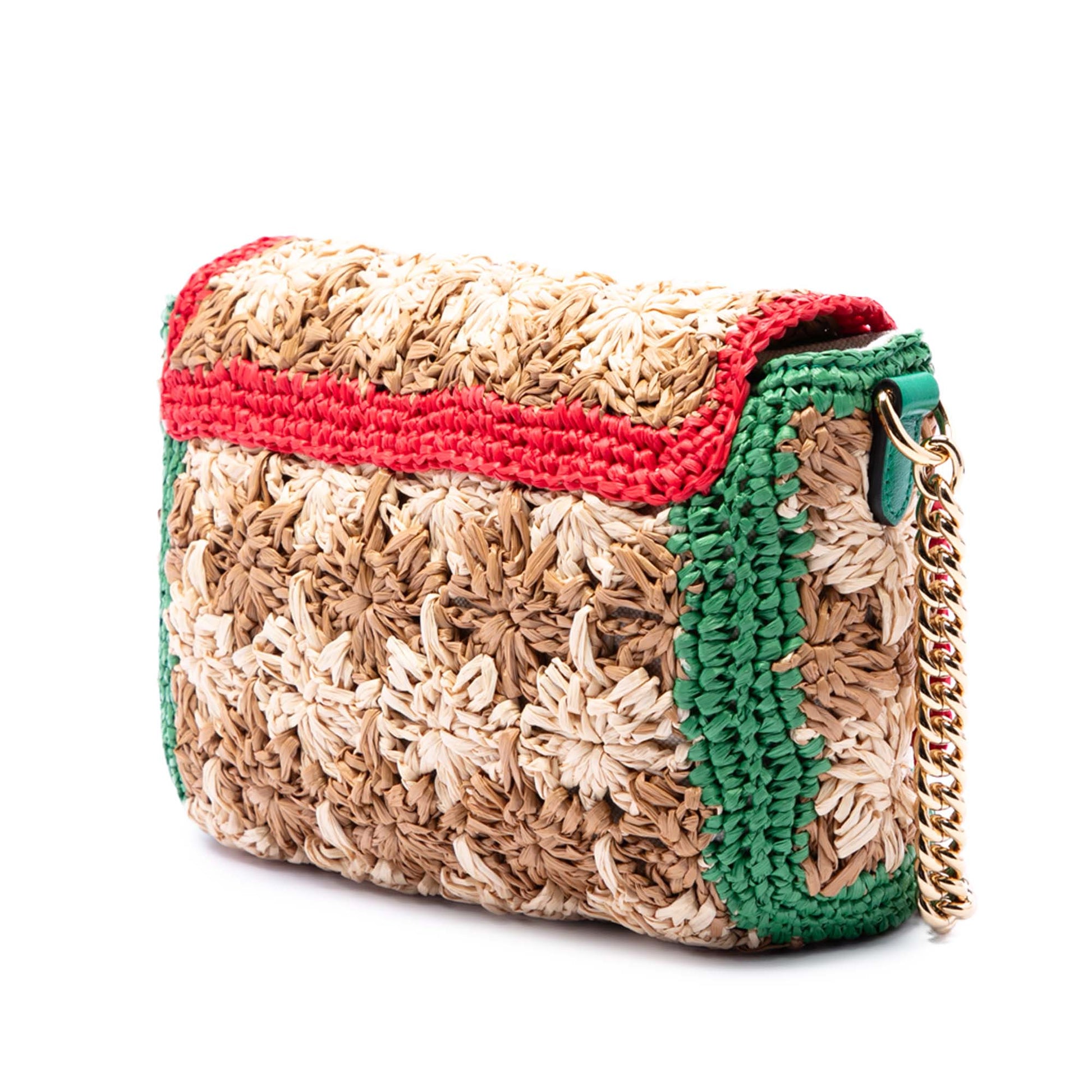 Gucci Small GG Marmont Raffia Crossbody