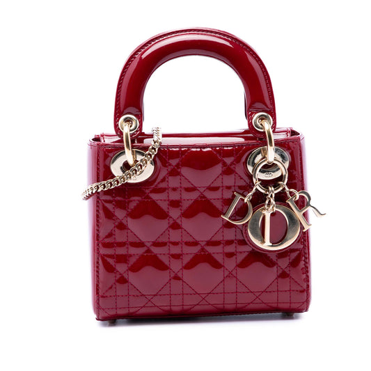 Dior Mini Patent Cannage Lady Dior