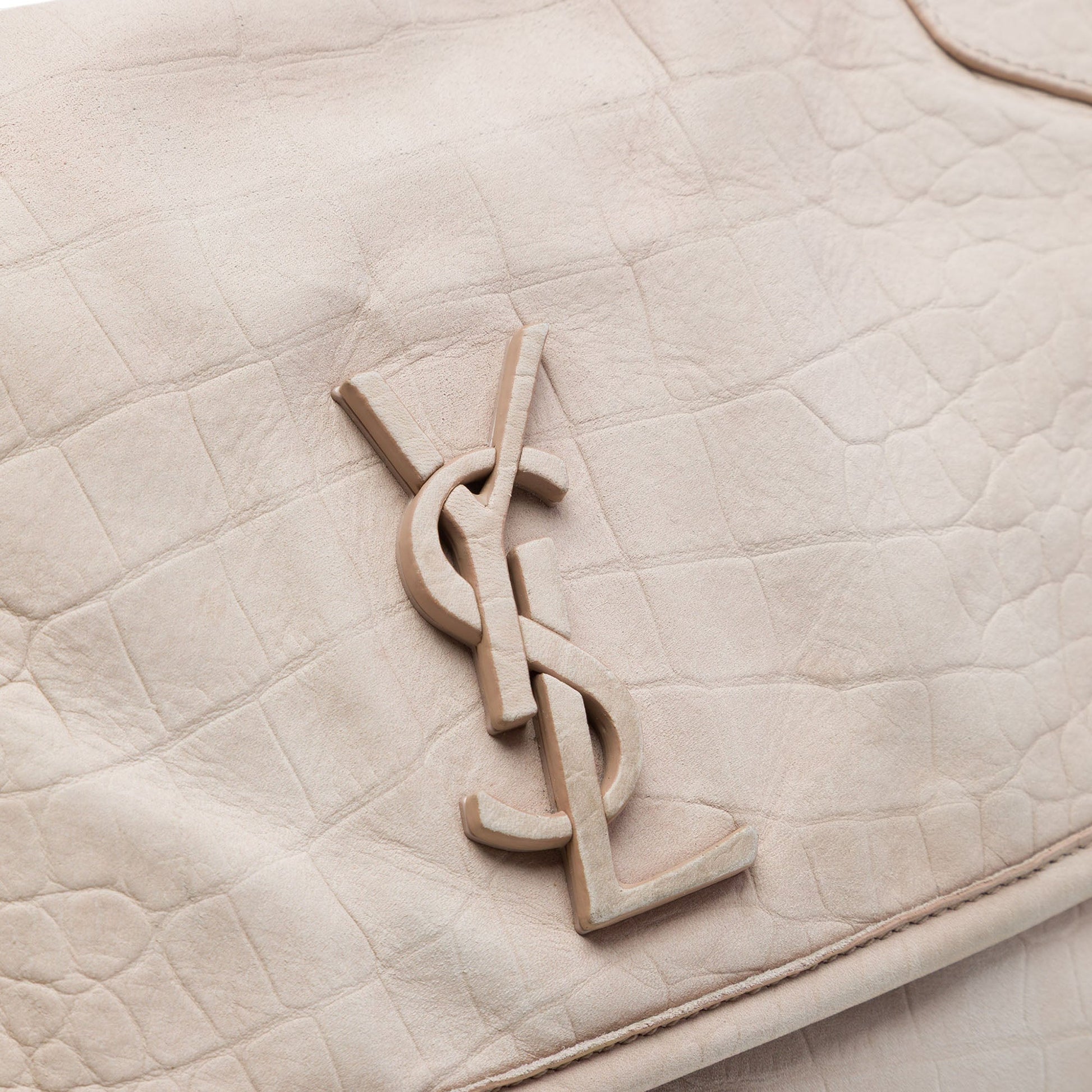Saint Laurent Medium Croc Embossed Nubuck Niki