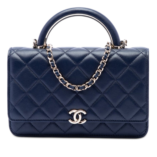 Chanel Mini Rectangular Lambskin Paris Le19M Charming Top Handle Flap