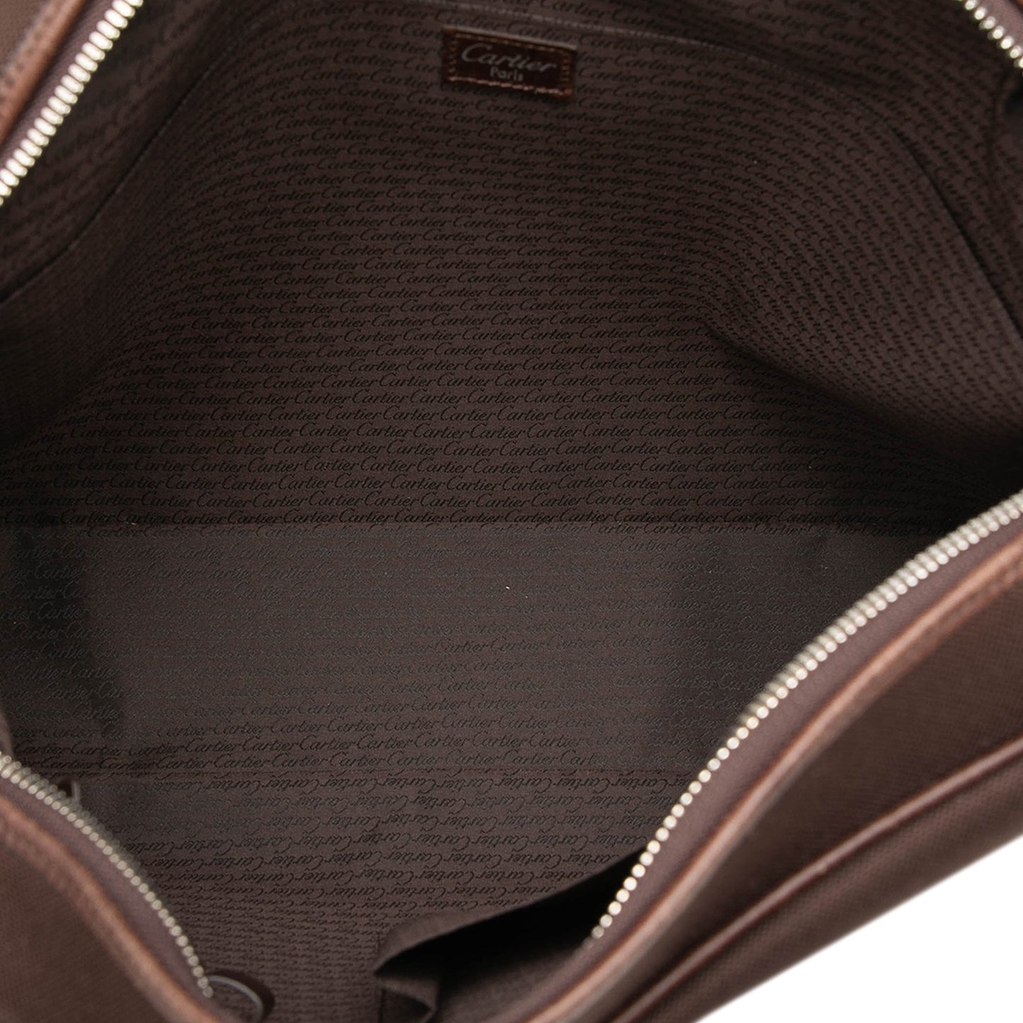 Cartier Leather and Canvas Santos Messenger Bag