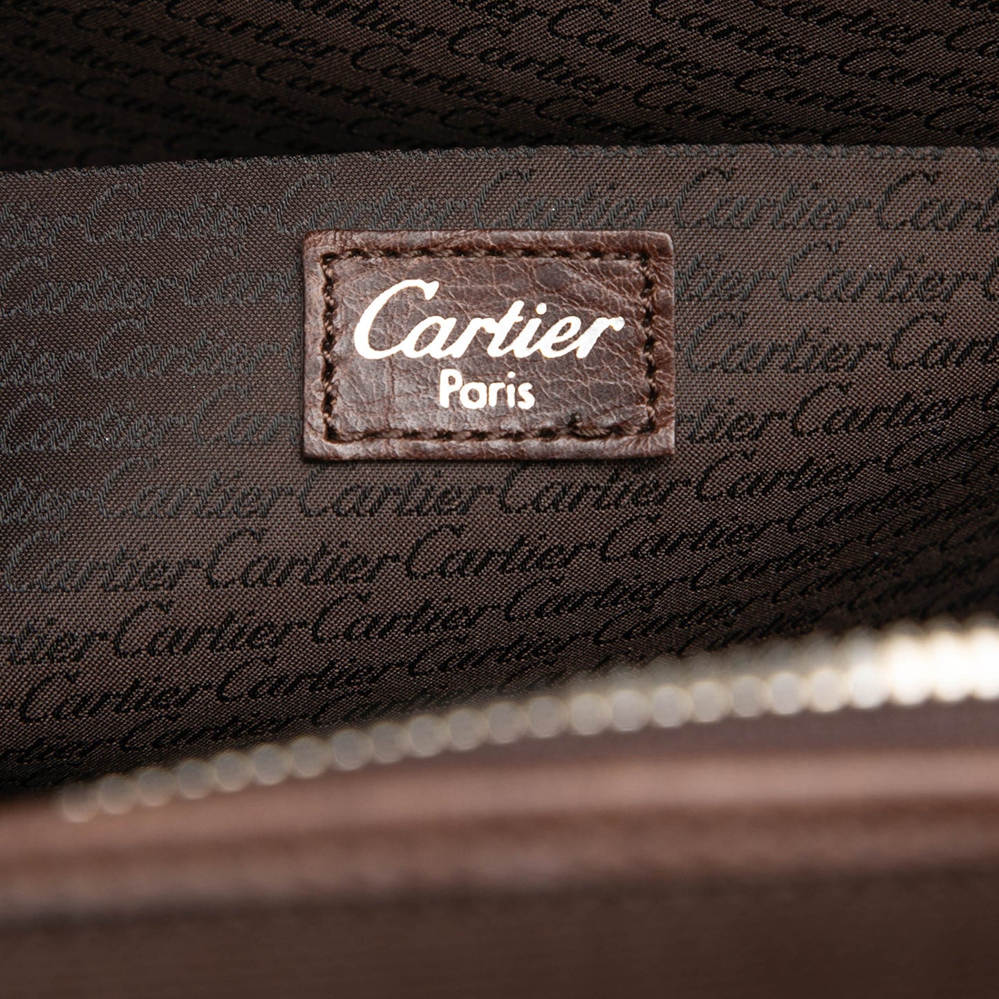 Cartier Leather and Canvas Santos Messenger Bag