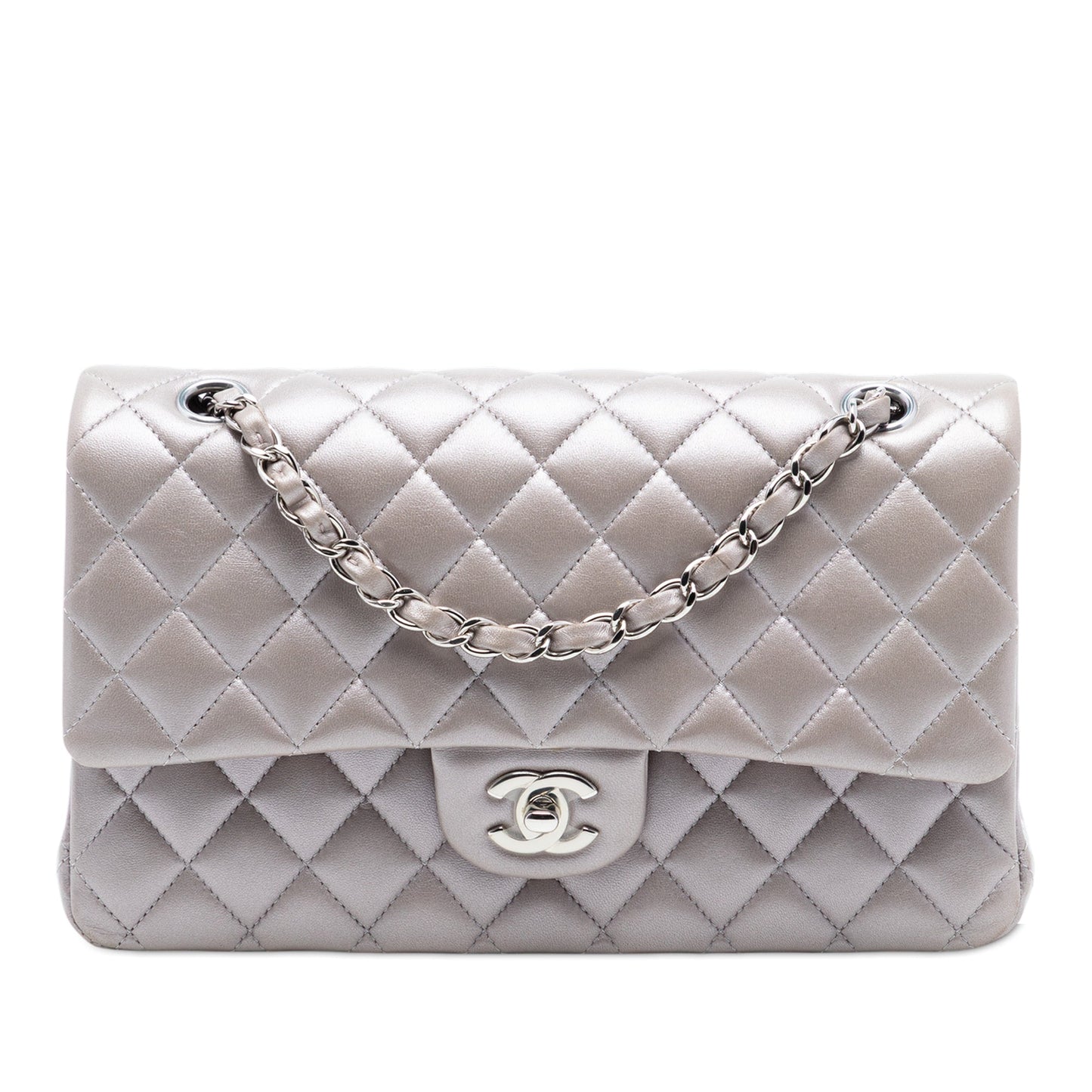 Chanel Medium Classic Metallic Lambskin Double Flap