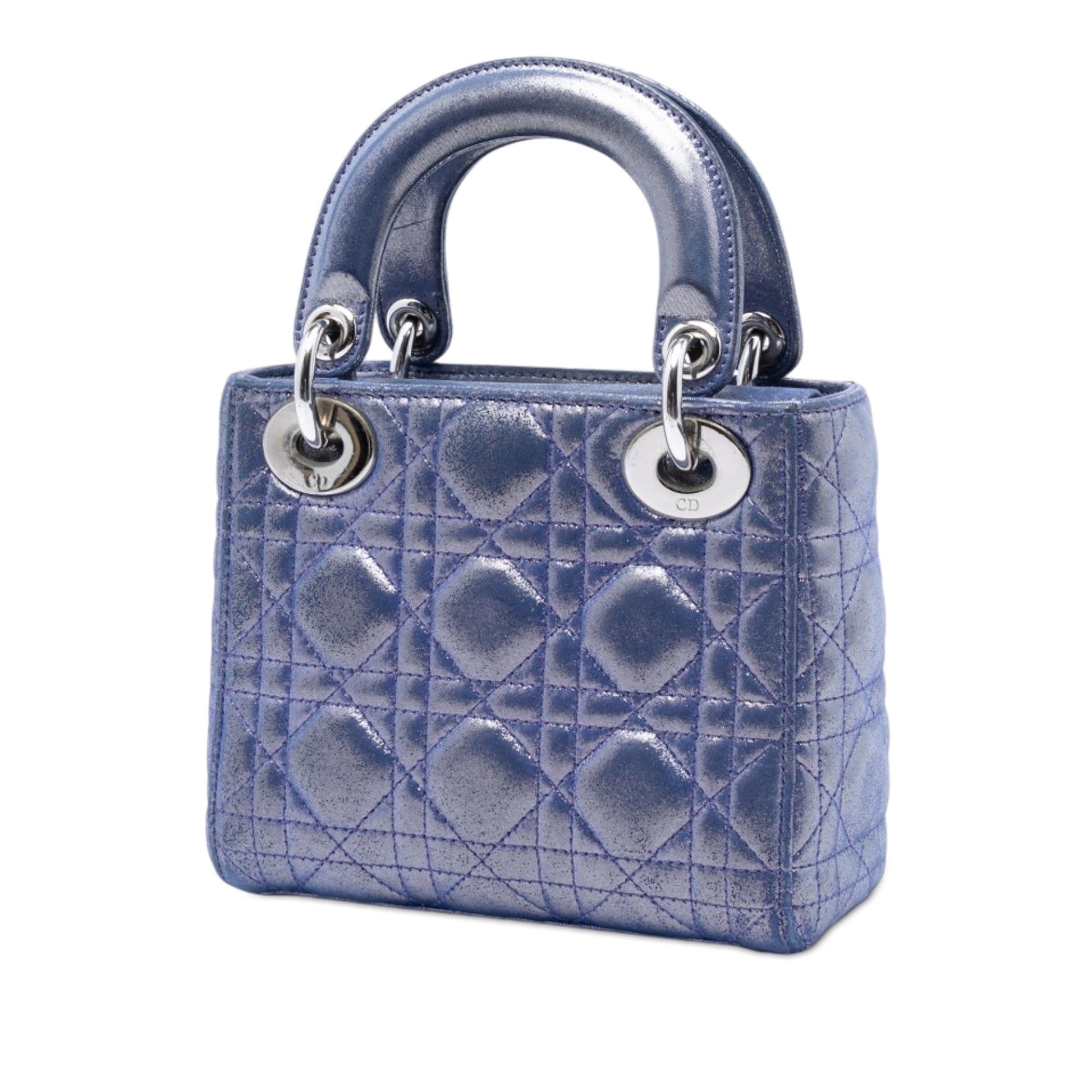 Dior Mini Iridescent Lambskin Cannage Lady Dior