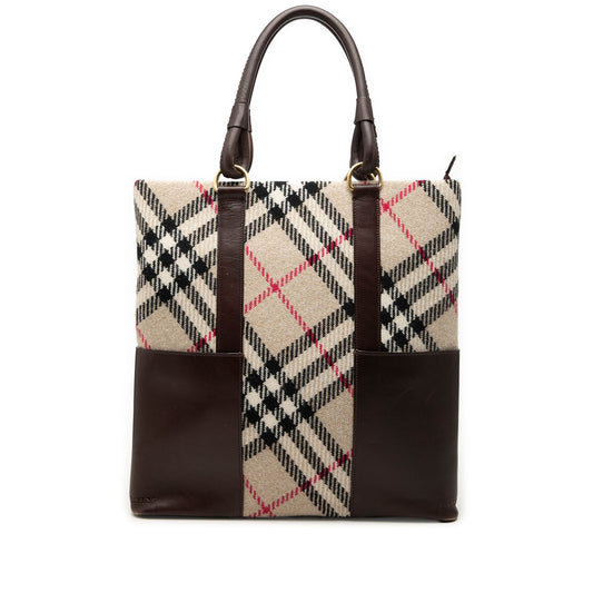 Burberry Supernova Check Wool Tote