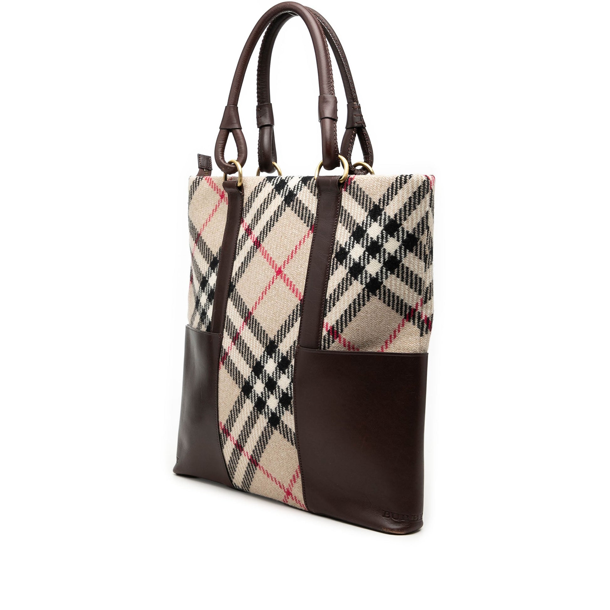 Burberry Supernova Check Wool Tote