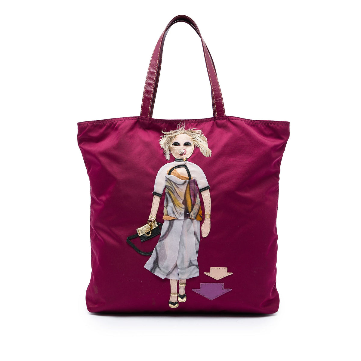 Prada Tessuto Robot Doll Tote